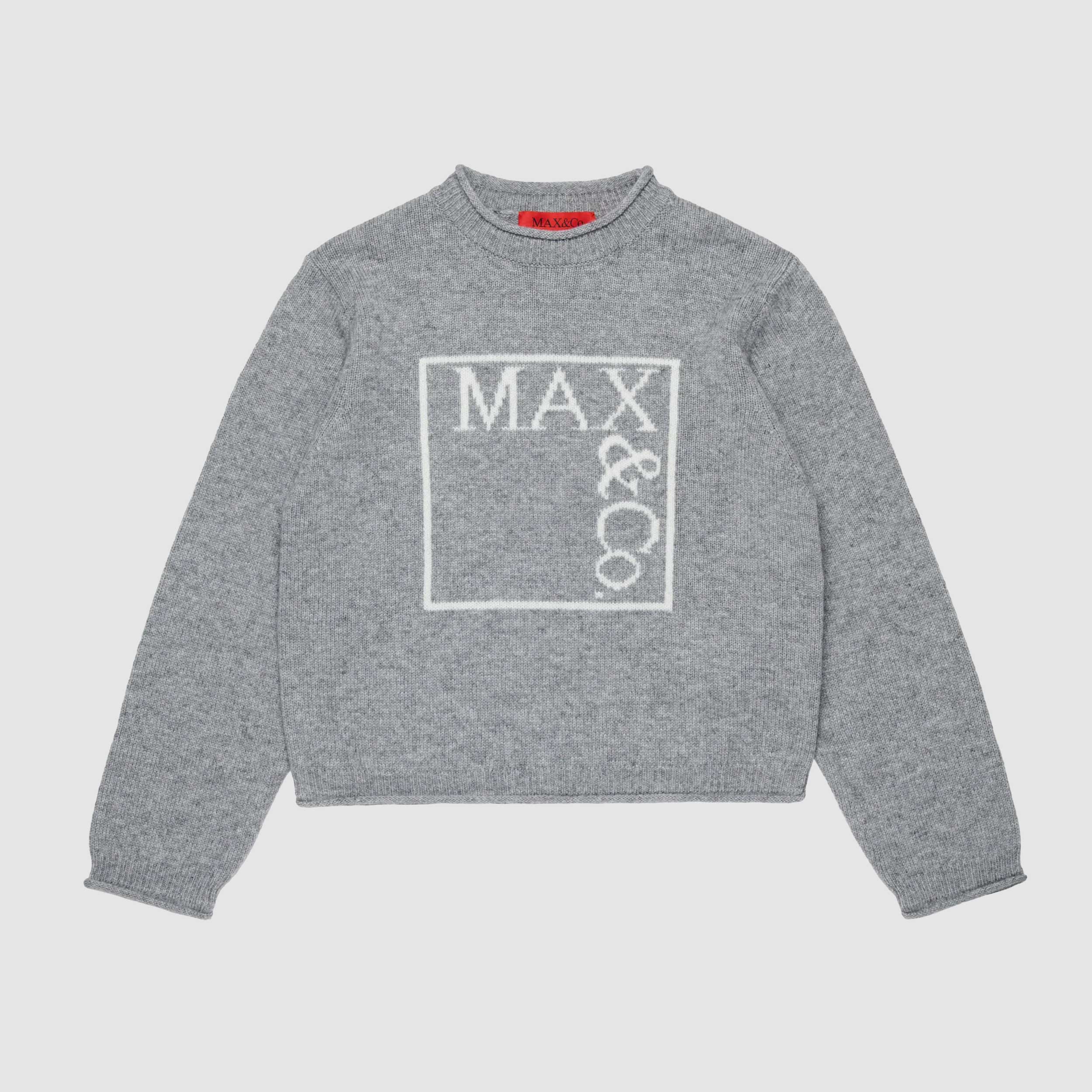 Pullover Grigio Con Logo Firmato MAX AND CO - annameglio.com abbigliamento moda