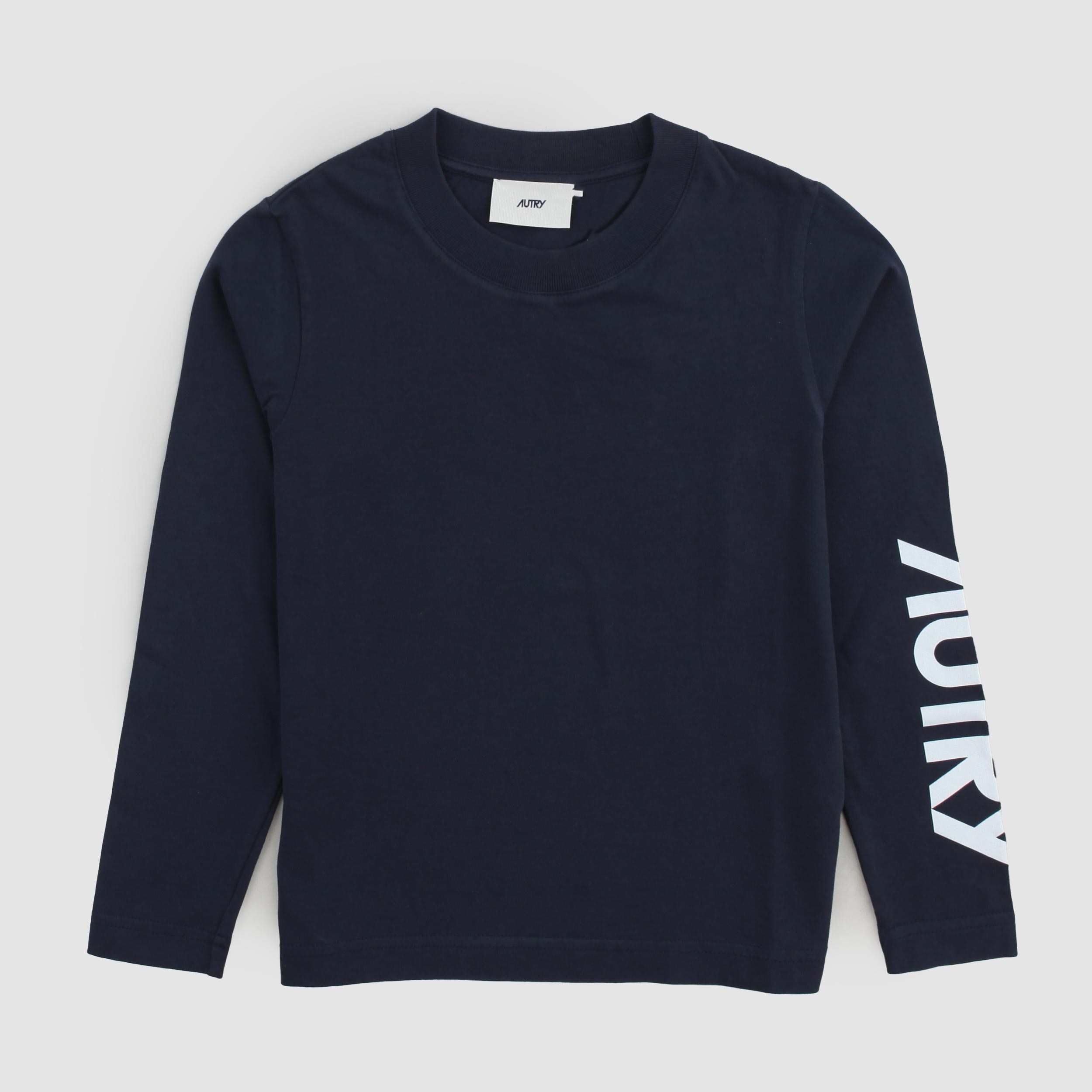 T-shirt Blu Maniche Lunghe Firmata AUTRY - annameglio.com abbigliamento moda