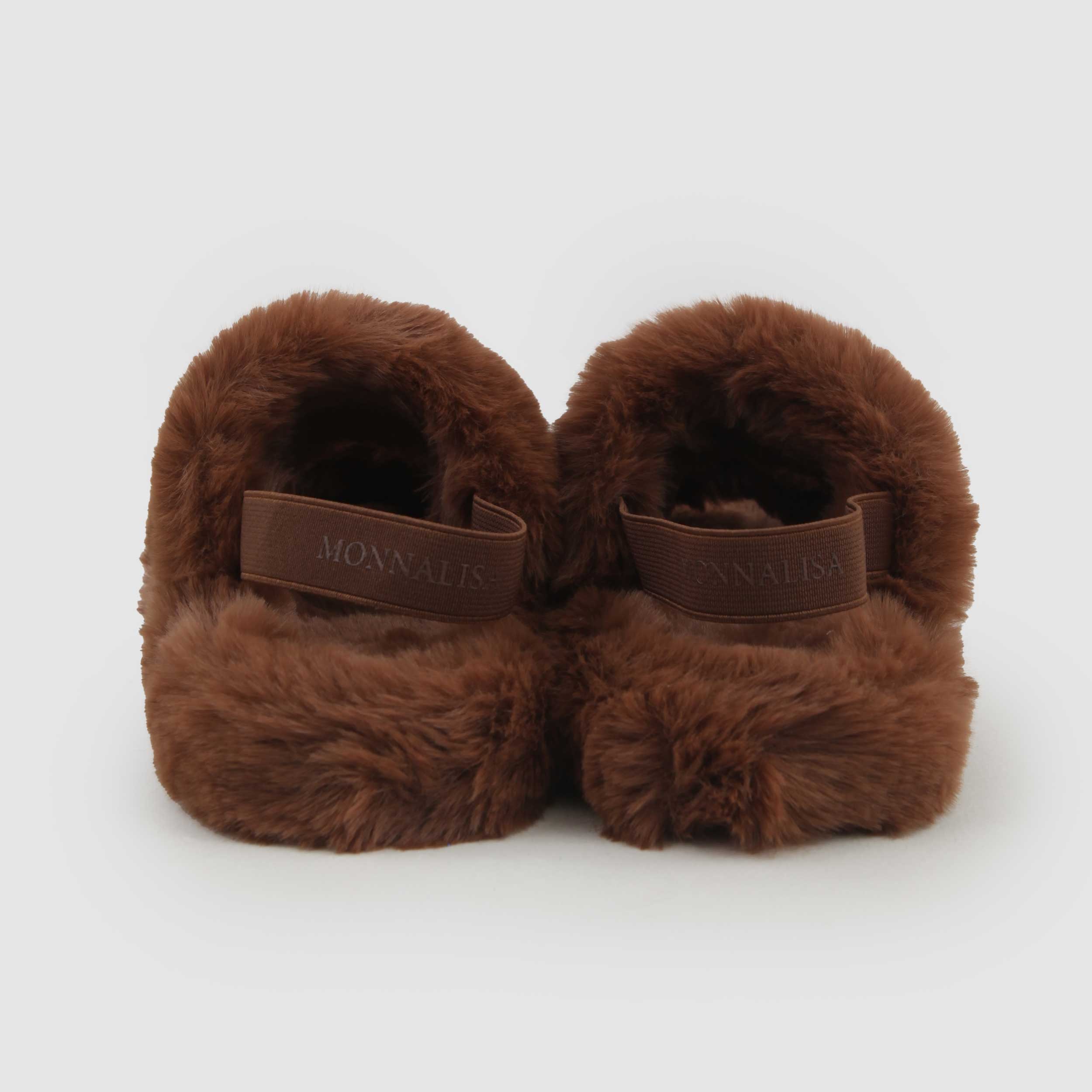 Ciabatta Marrone In Peluche Firmata MONNALISA - annameglio.com abbigliamento moda