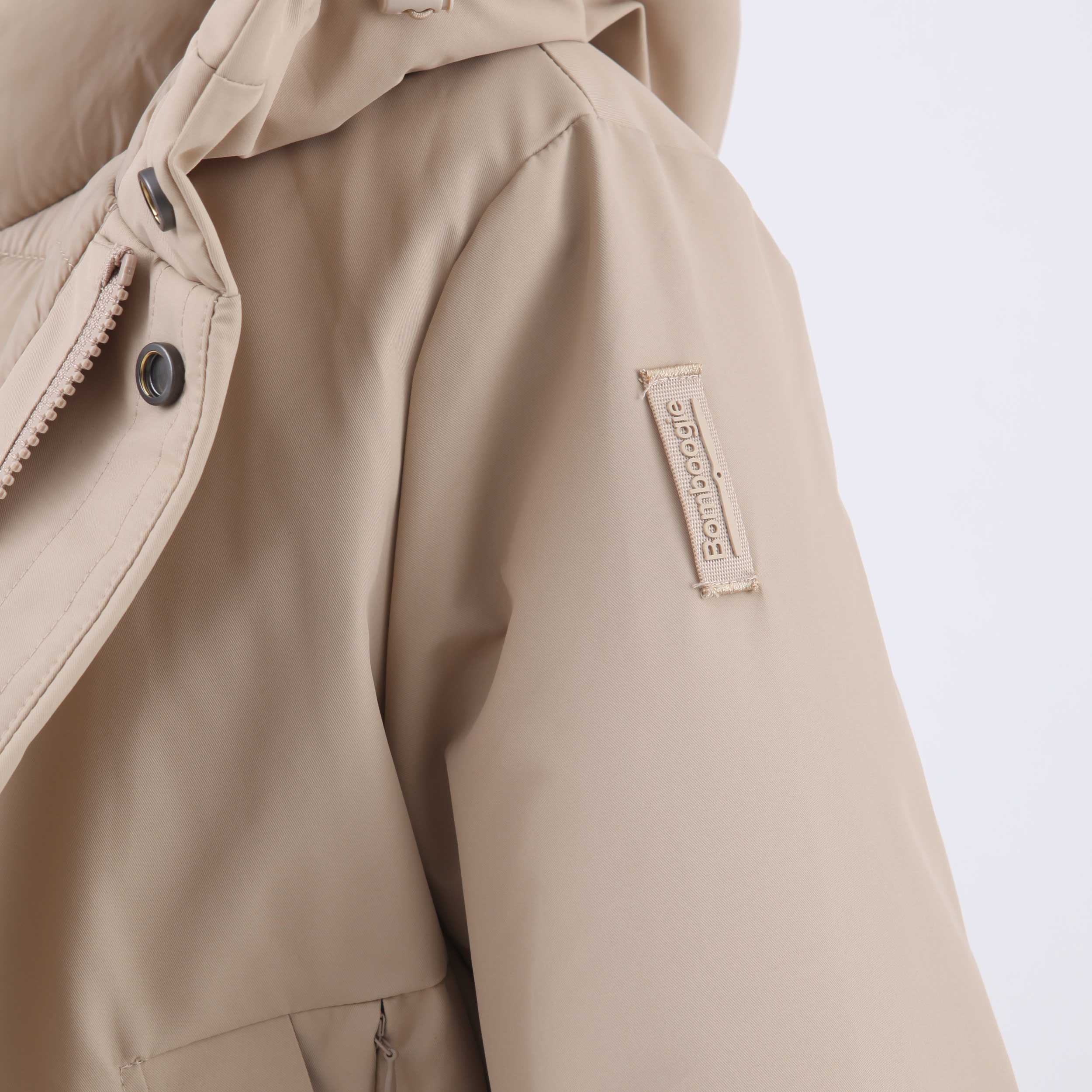 Giacca Piumino Beige Doppia Zip Firmata BOMBOOGIE - annameglio.com abbigliamento moda