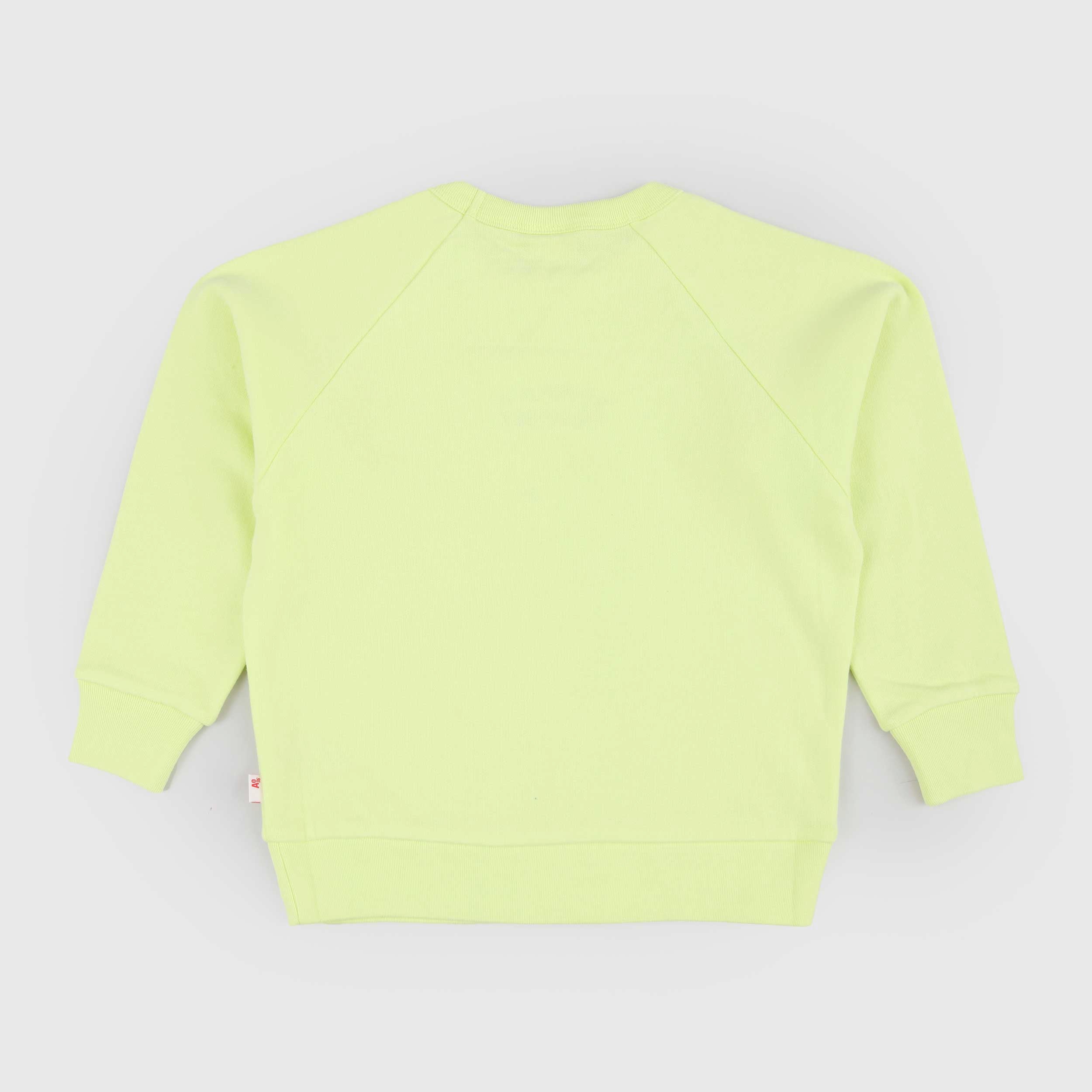 Felpa Giallo Fluo con Piccolo Logo Firmata AMERICAN OUTFITTERS