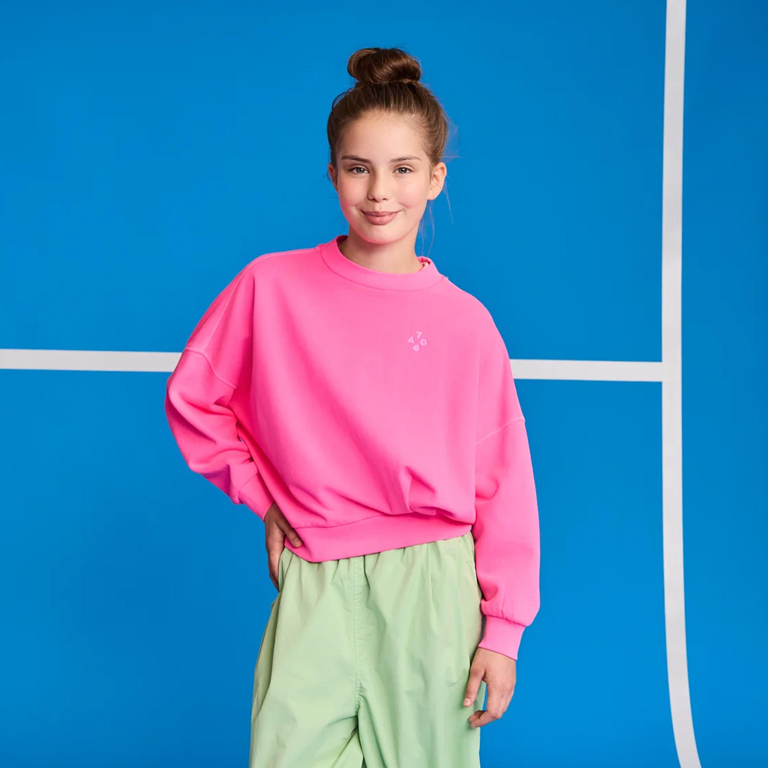 Felpa Fucsia Fluo Firmata AMERICAN OUTFITTERS