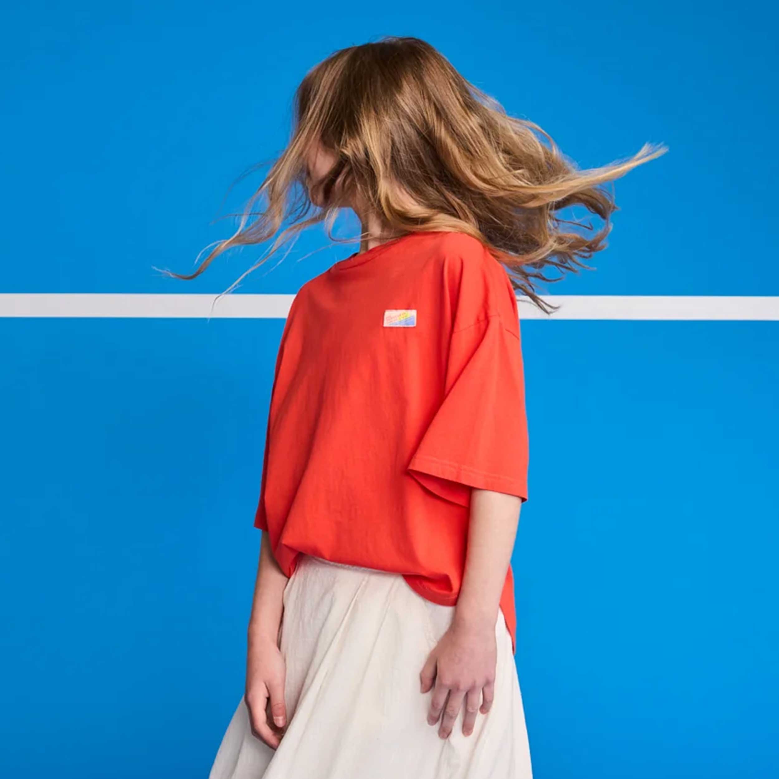 T-shirt Arancio Modello Lungo Firmata AMERICAN OUTFITTERS