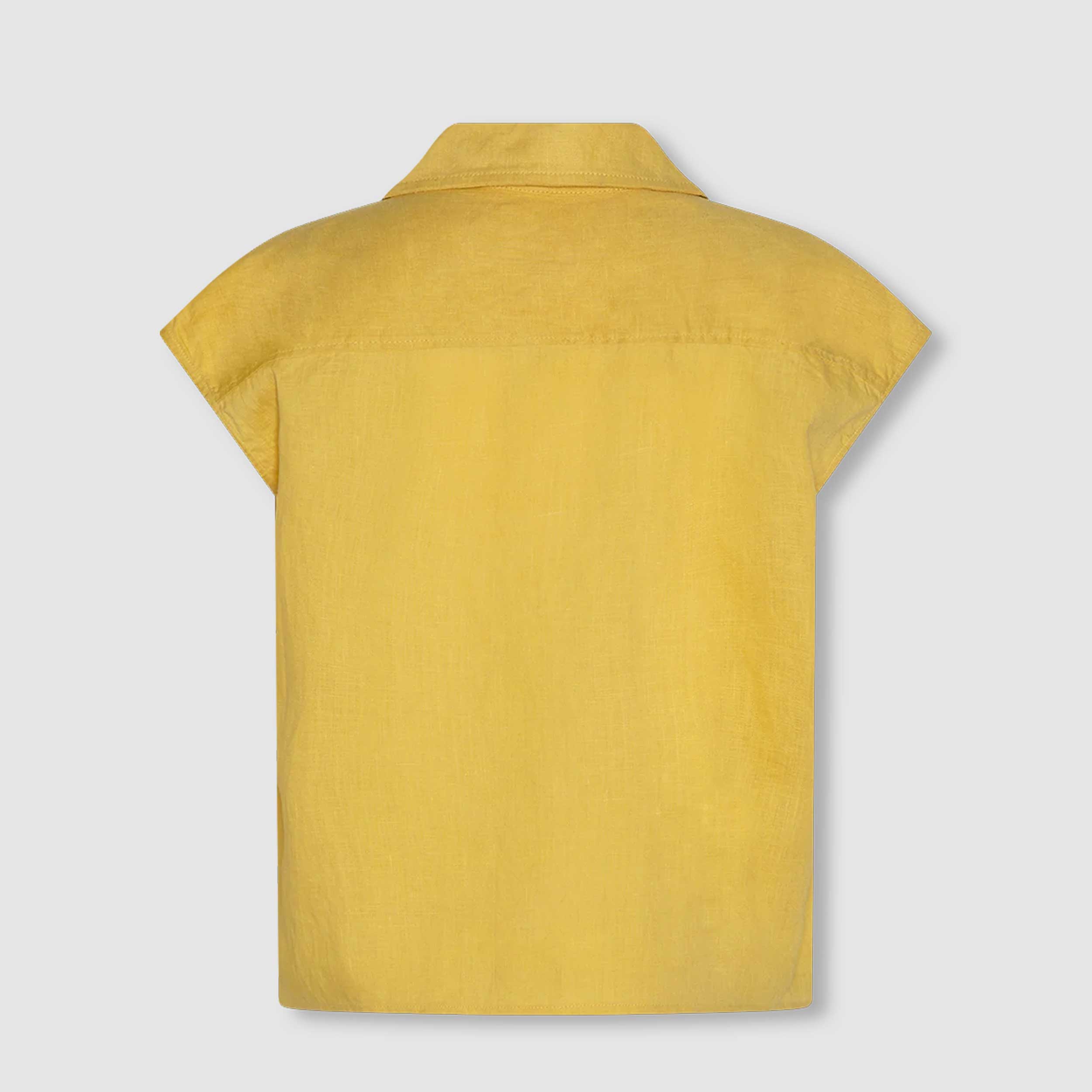Camicia Giallo Ocra Smanicata Firmata AMERICAN OUTFITTERS