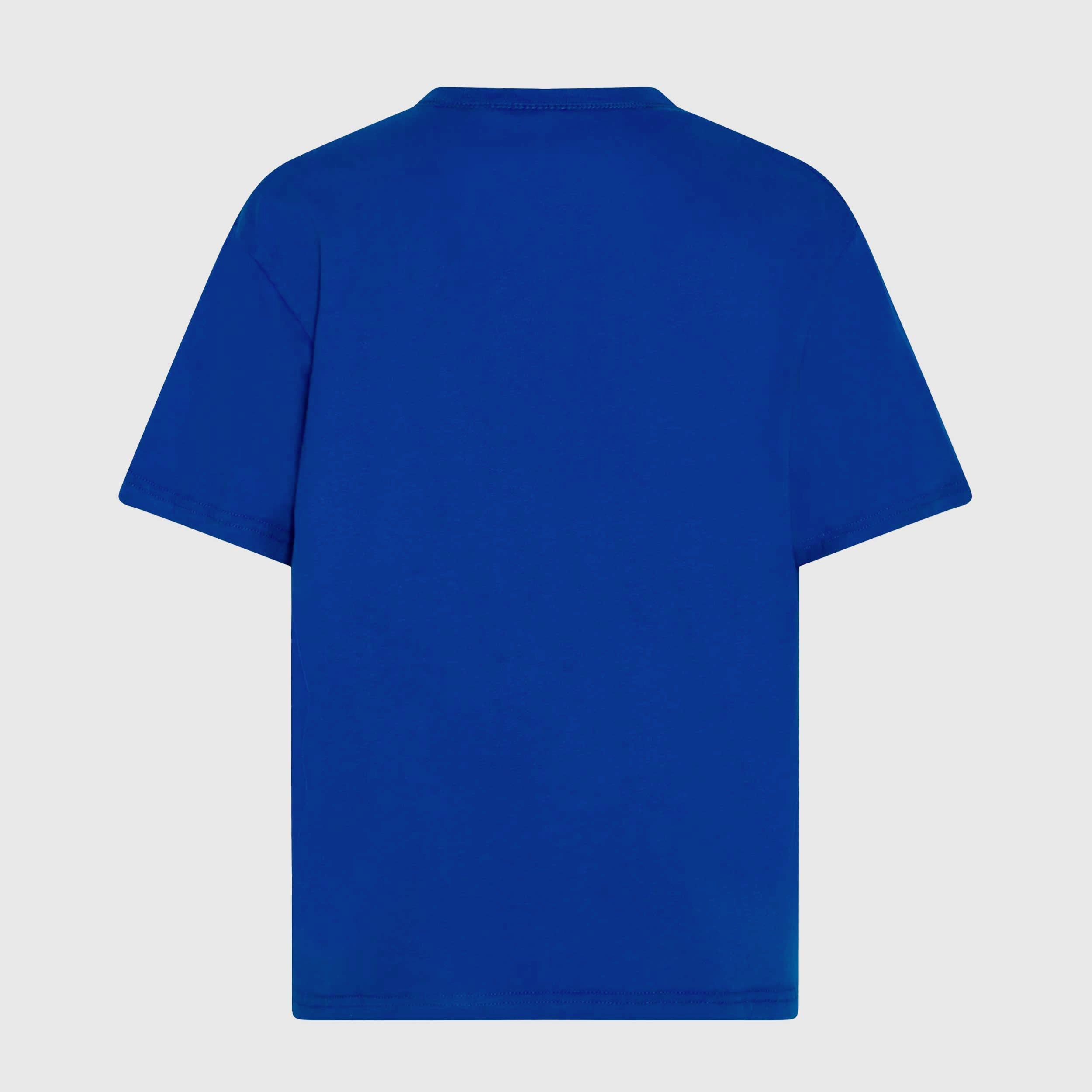 T-shirt Blu con Logo a Contrasto Firmata AMERICAN OUTFITTERS