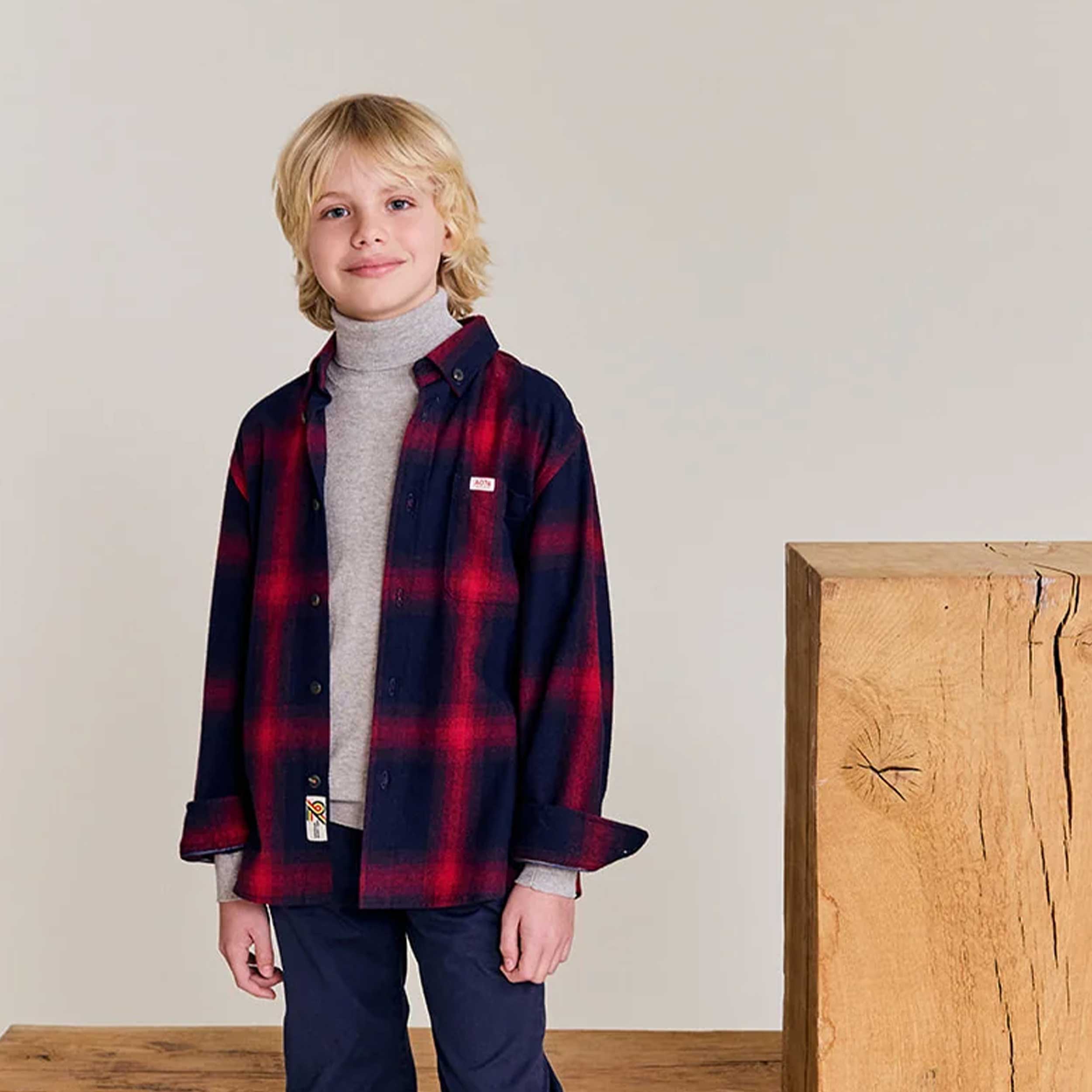Camicia a Quadri Rossa e Blu per Ragazzo by AMERICAN OUTFITTERS