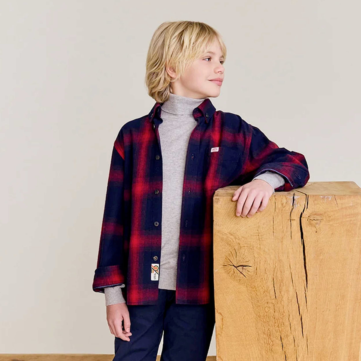 Camicia a Quadri Rossa e Blu per Ragazzo by AMERICAN OUTFITTERS
