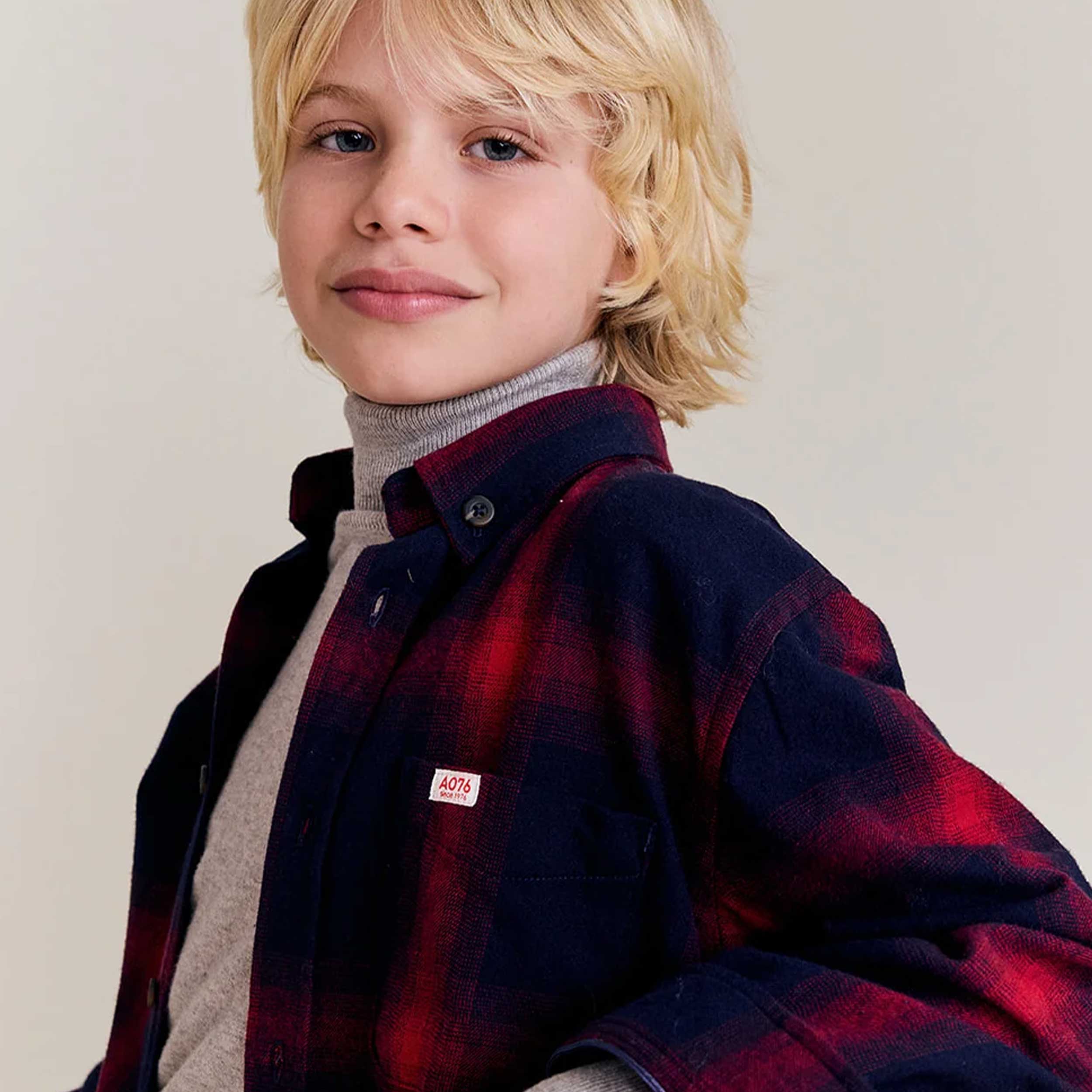 Camicia a Quadri Rossa e Blu per Ragazzo by AMERICAN OUTFITTERS
