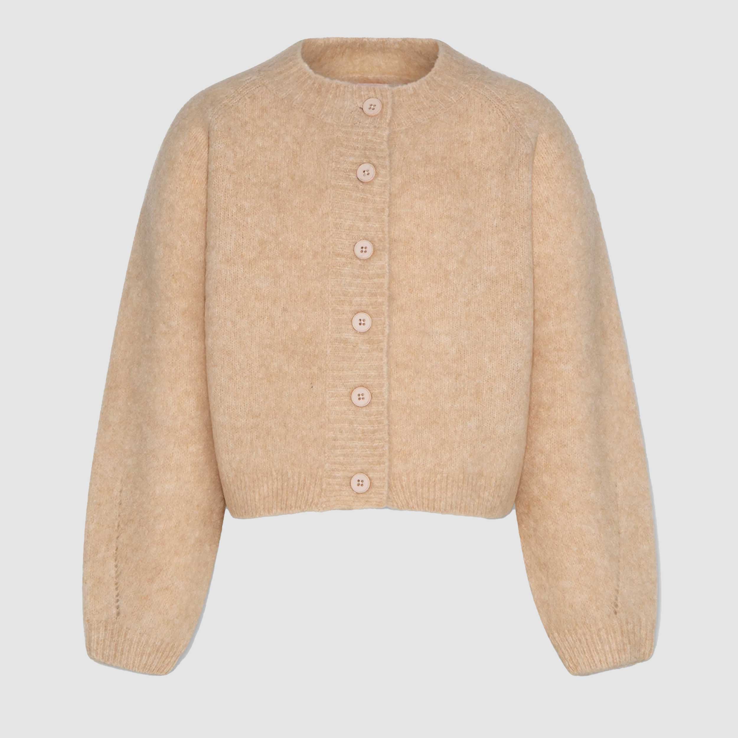 Hazelnut Cardigan in Wool and Mohair for Girl by AMERICAN OUTFITTERS