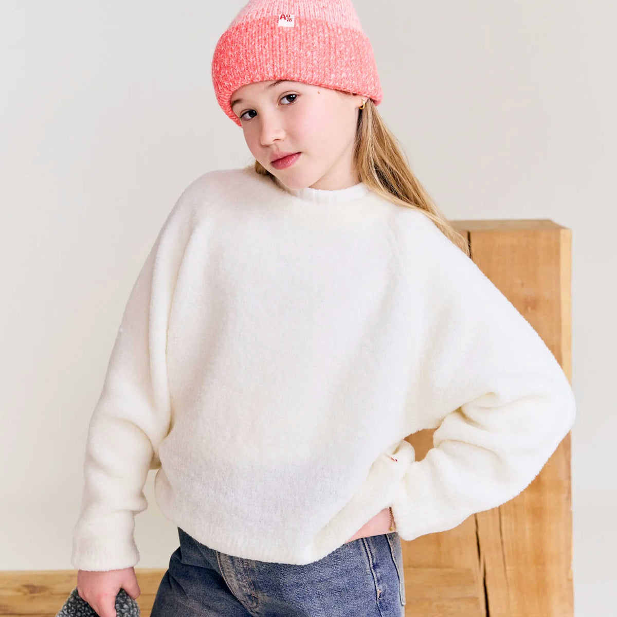 Maglione Color Latte per Ragazza by AMERICAN OUTFITTERS
