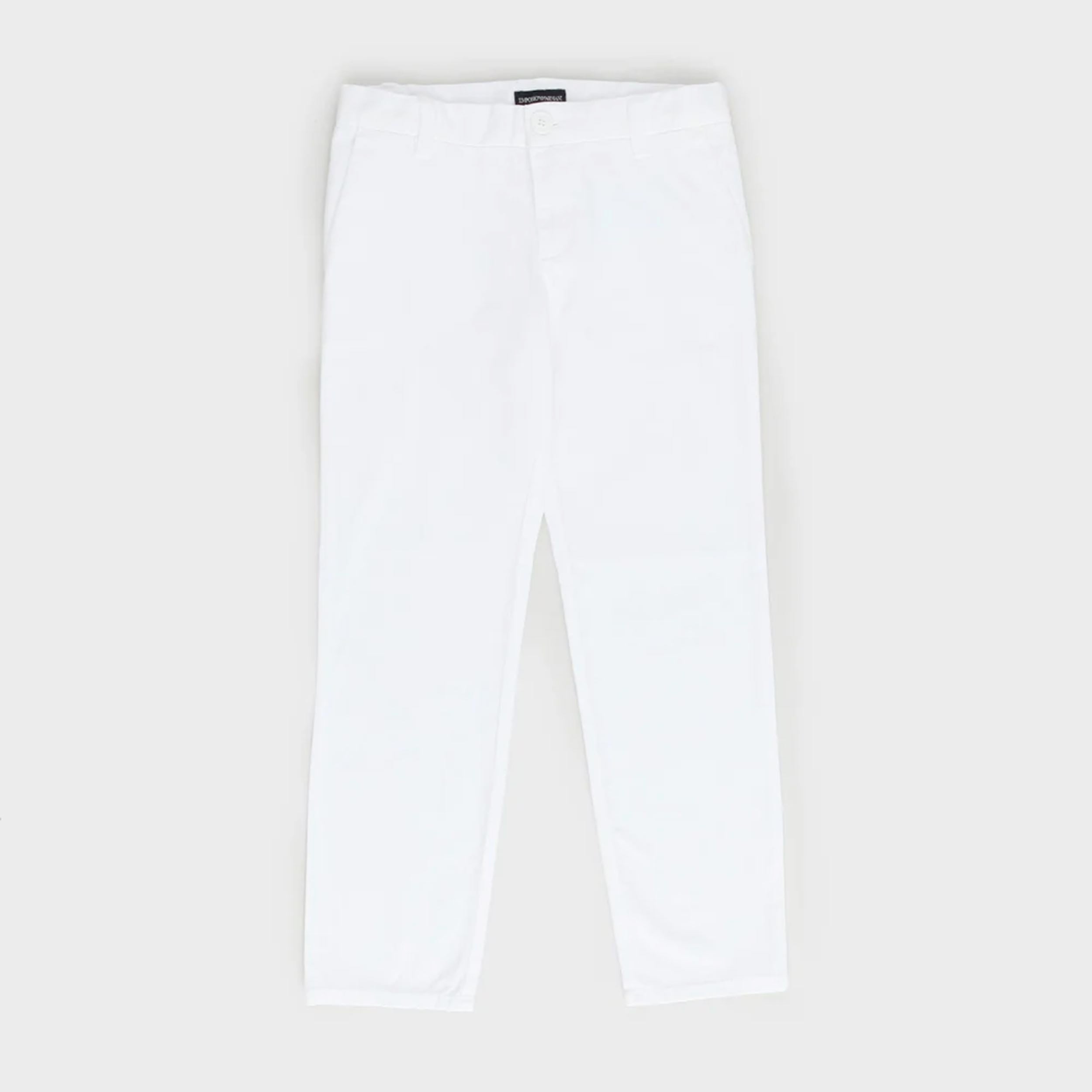 Pantalone Bianco Chino in Cotone Firmato ARMANI JUNIOR