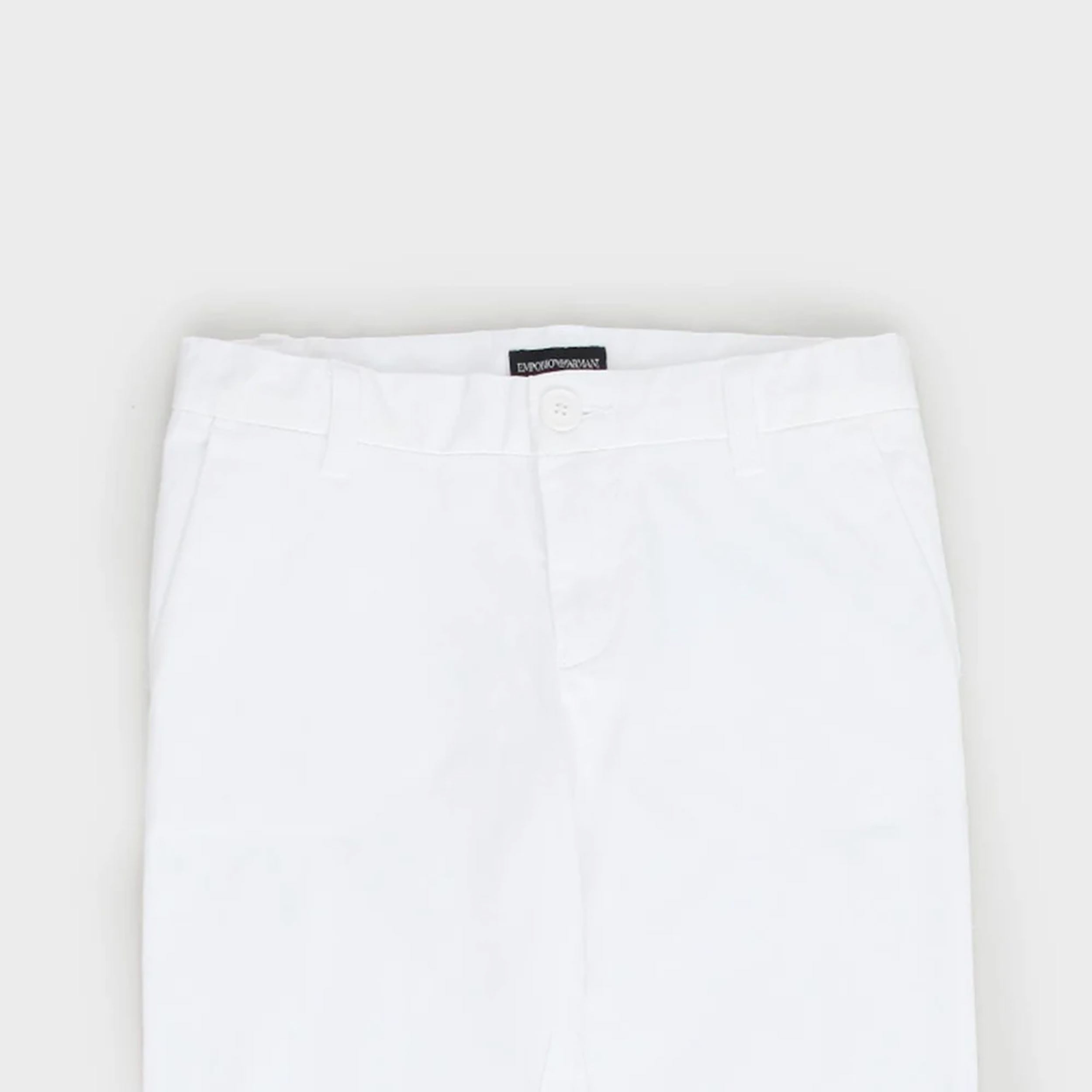 Pantalone Bianco Chino in Cotone Firmato ARMANI JUNIOR