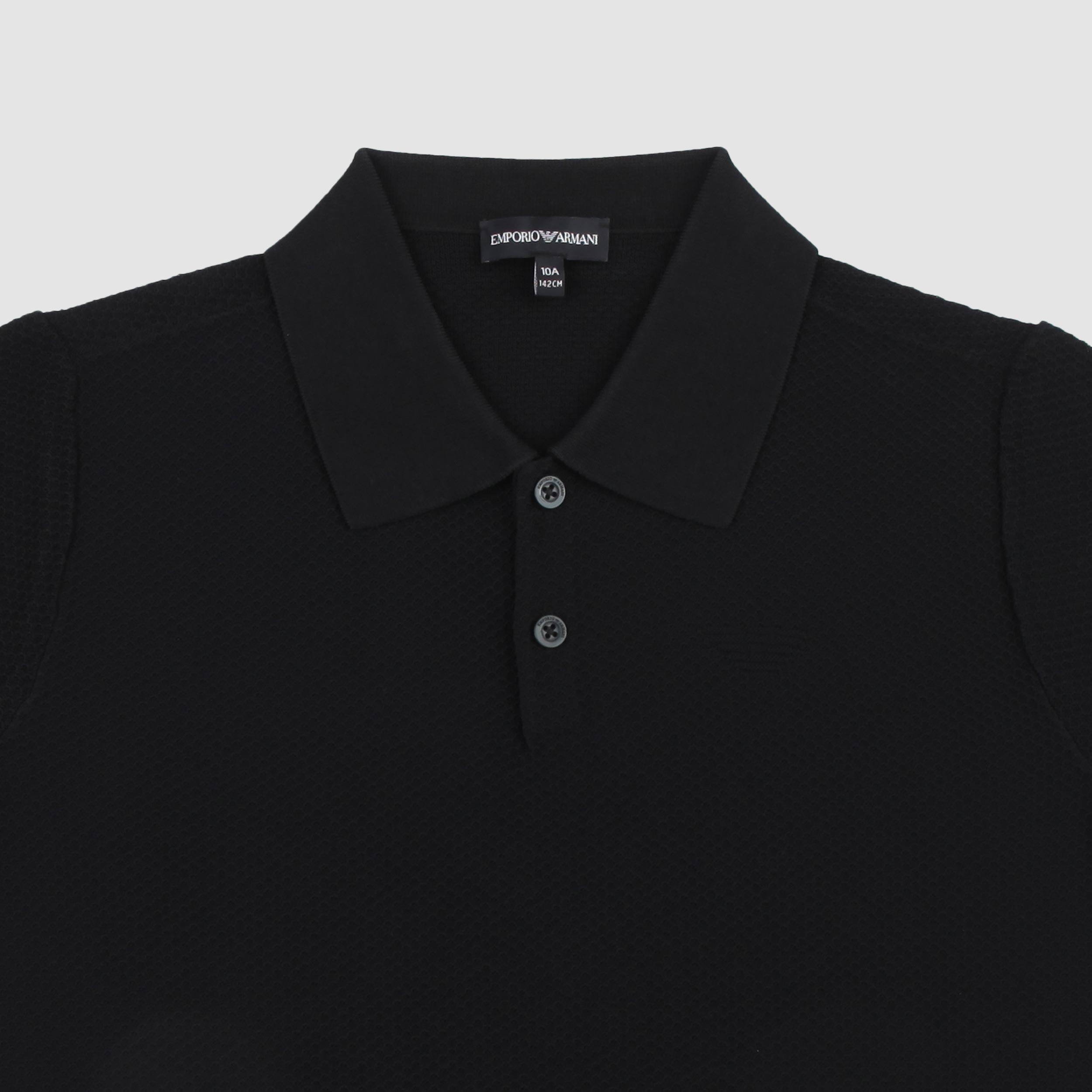 Polo Blu con Bottoni in Madreperla Firmata ARMANI JUNIOR