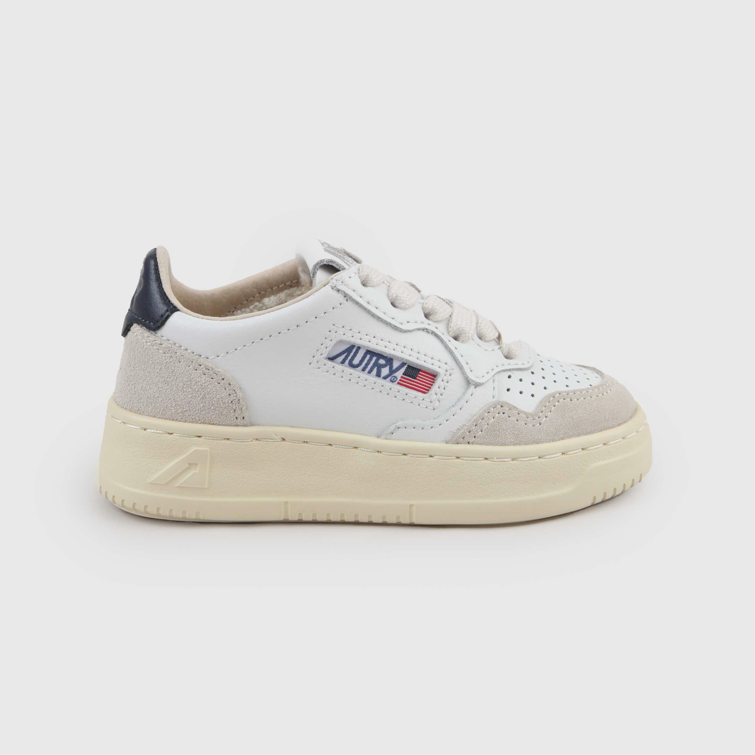 Sneakers Medalist Low Bianco e Blu Firmata AUTRY