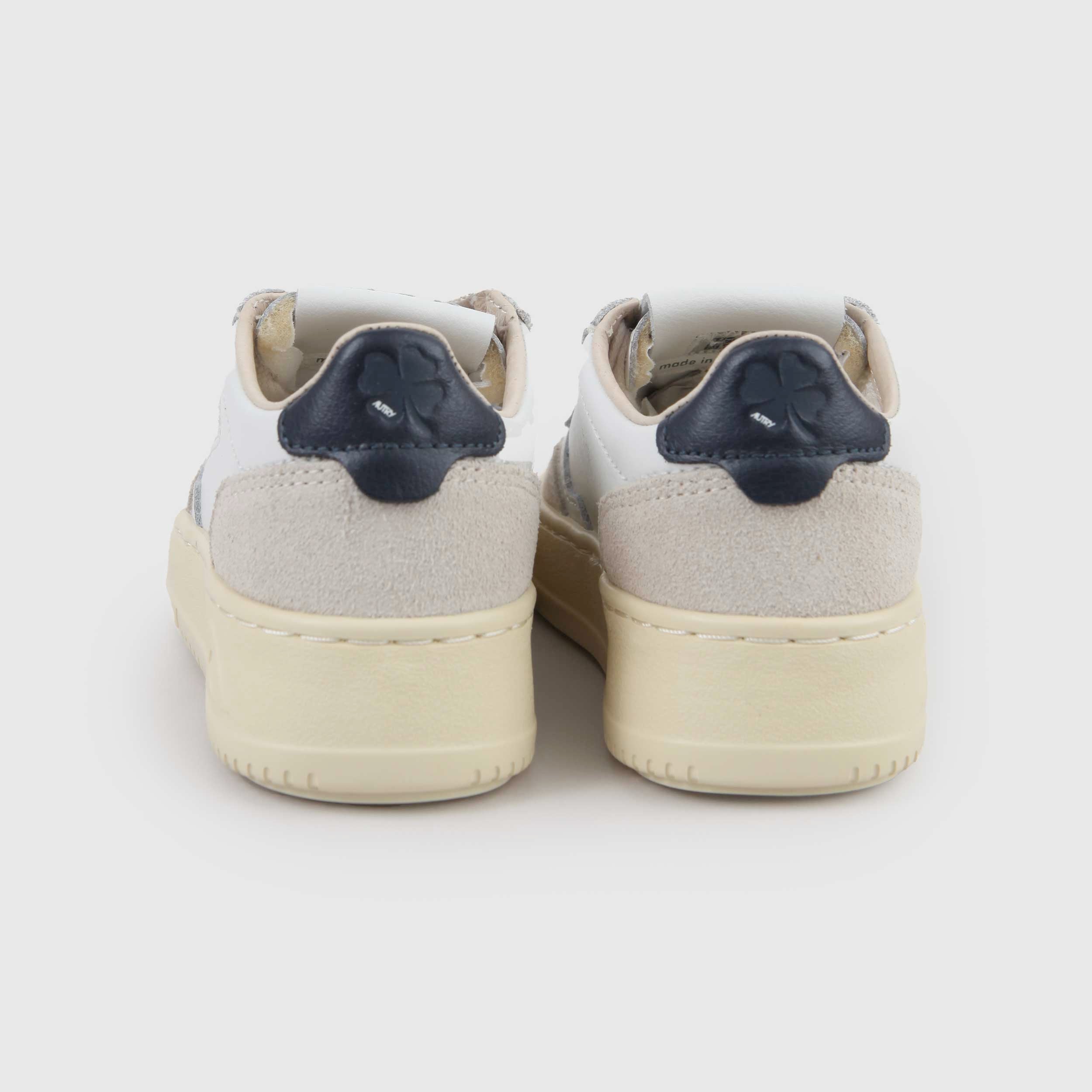Sneakers Medalist Low Bianco e Blu Firmata AUTRY