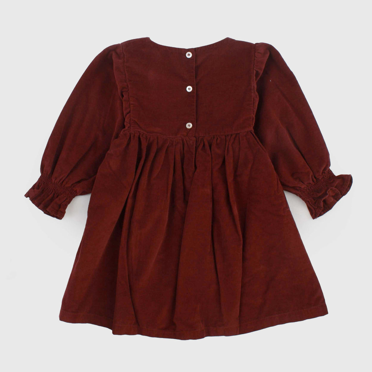 Abito Bordeaux in Velluto a Coste per Bambina by BABE AND TESS