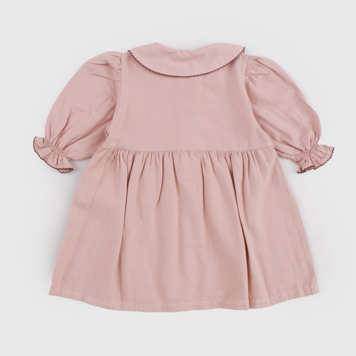 Abito Rosa Antico con Colletto per Neonata by BABE AND TESS