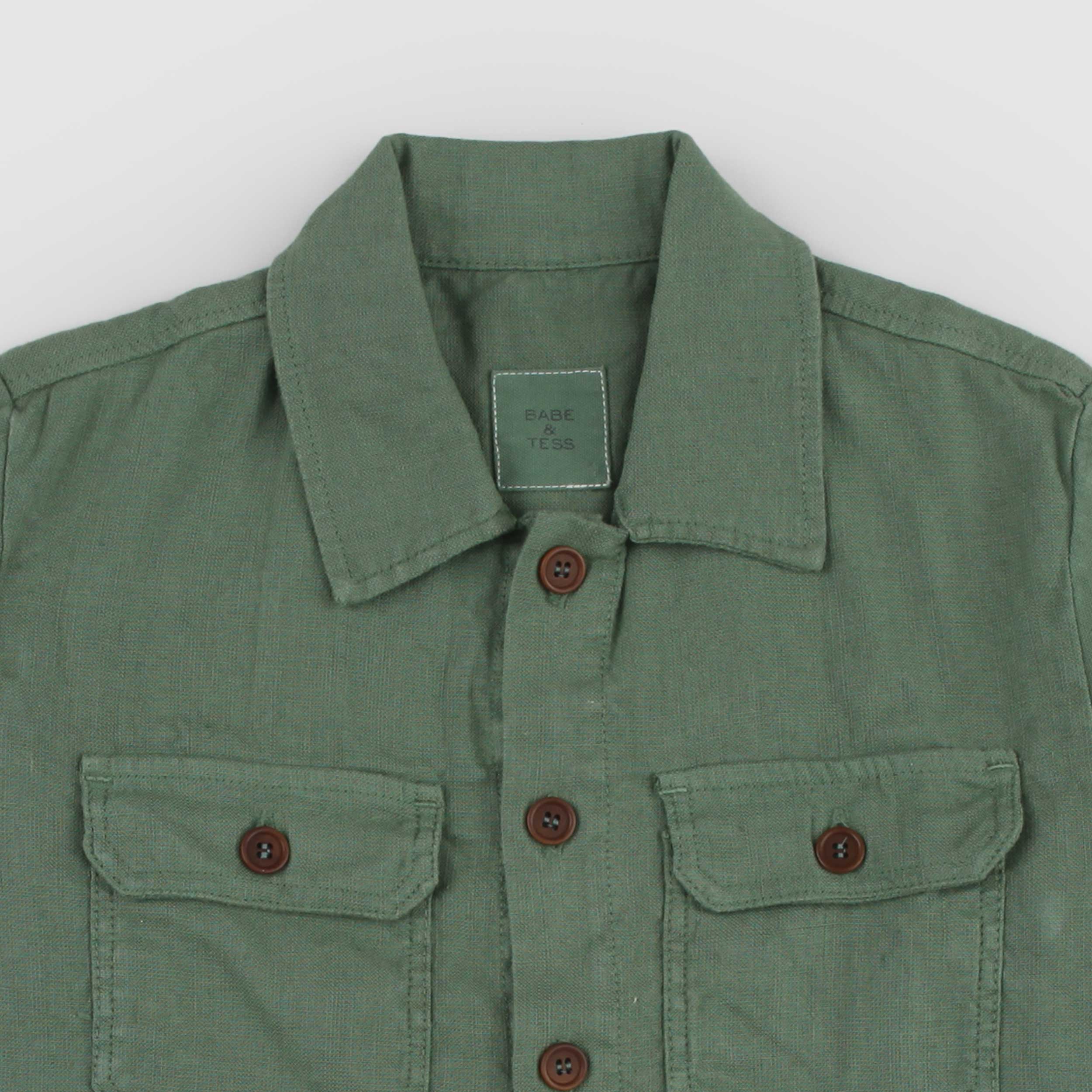Camicia Verde Modello Giacca Firmata BABE AND TESS