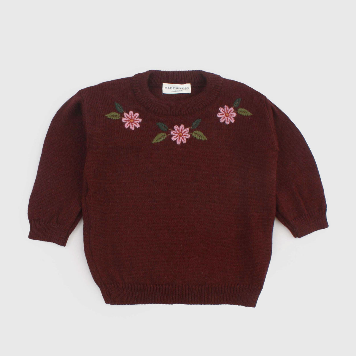 Bordeaux T-shirt for Girls by BABE AND TESS