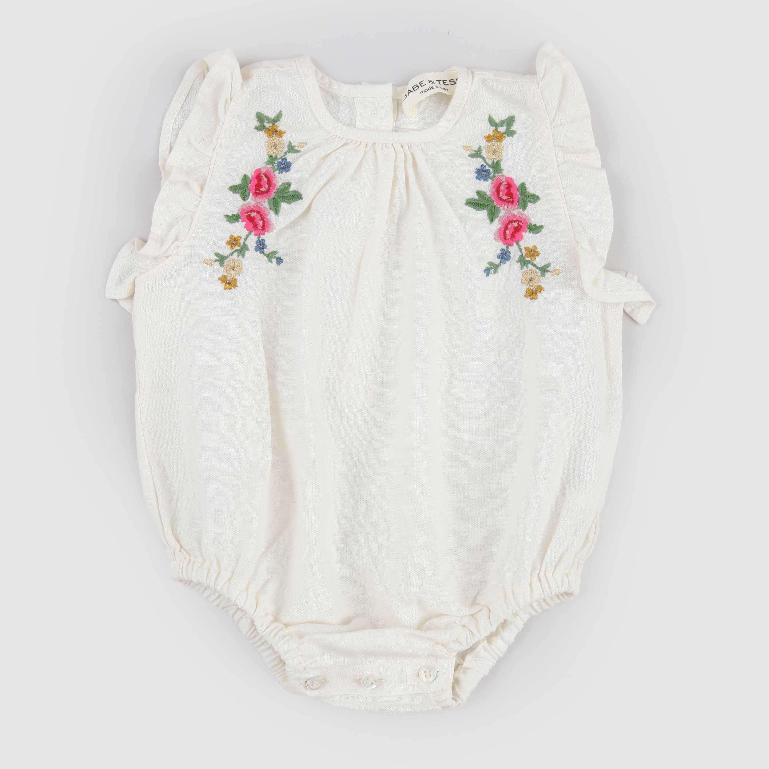 Pagliaccetto con Ricamo Colorato Firmato BABE AND TESS