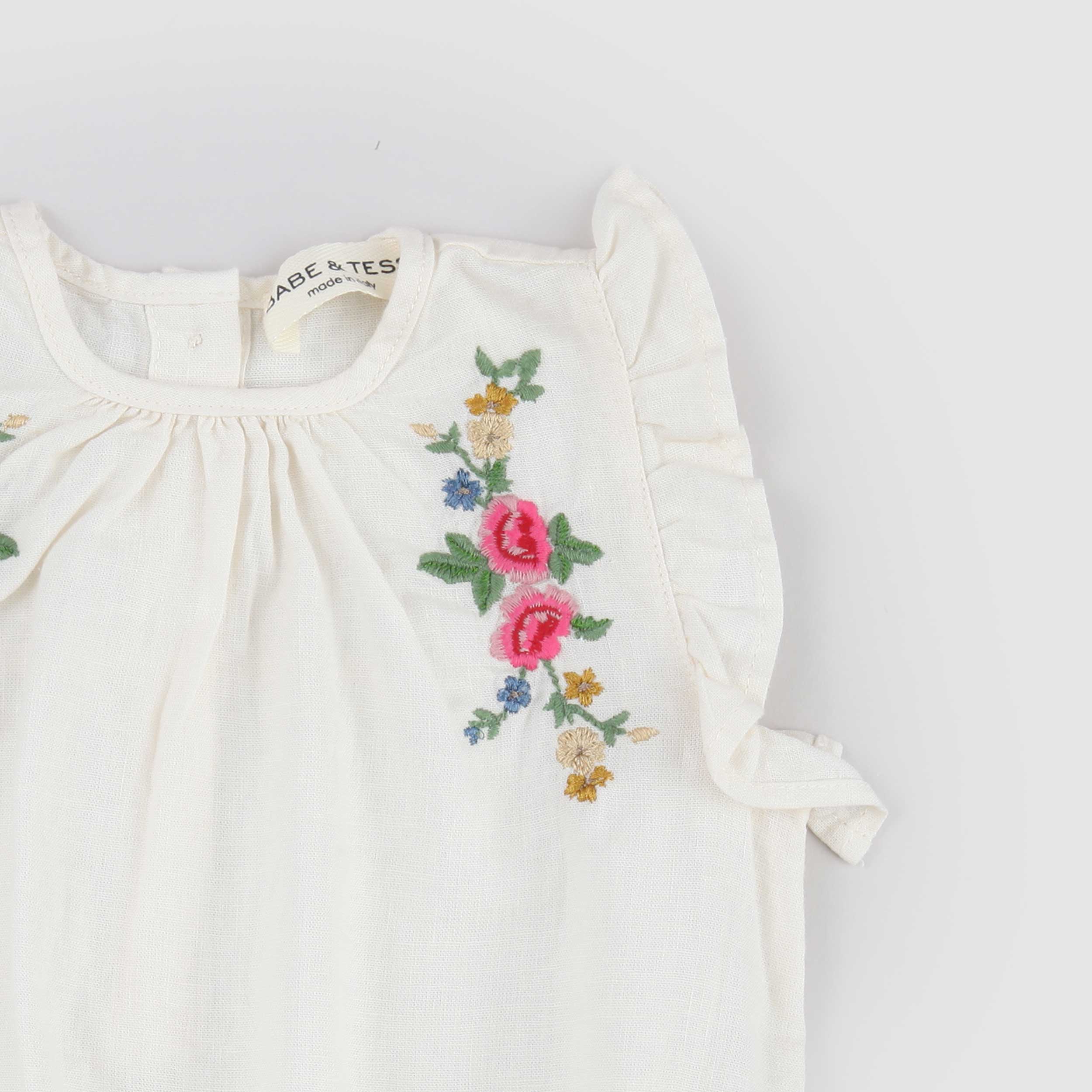 Pagliaccetto con Ricamo Colorato Firmato BABE AND TESS