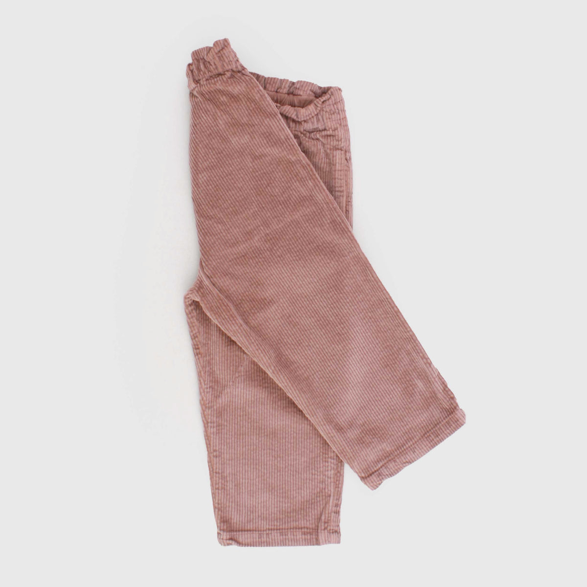 Antique Pink Velvet Trousers for Girls by BABE AND TESS