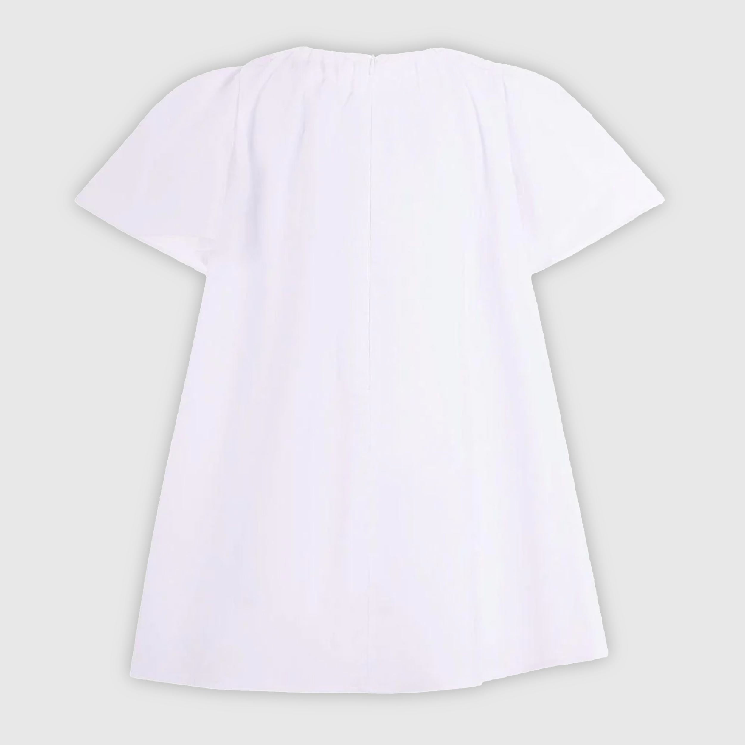 Abito Bianco con Scollo Rettangolare Firmato BALMAIN