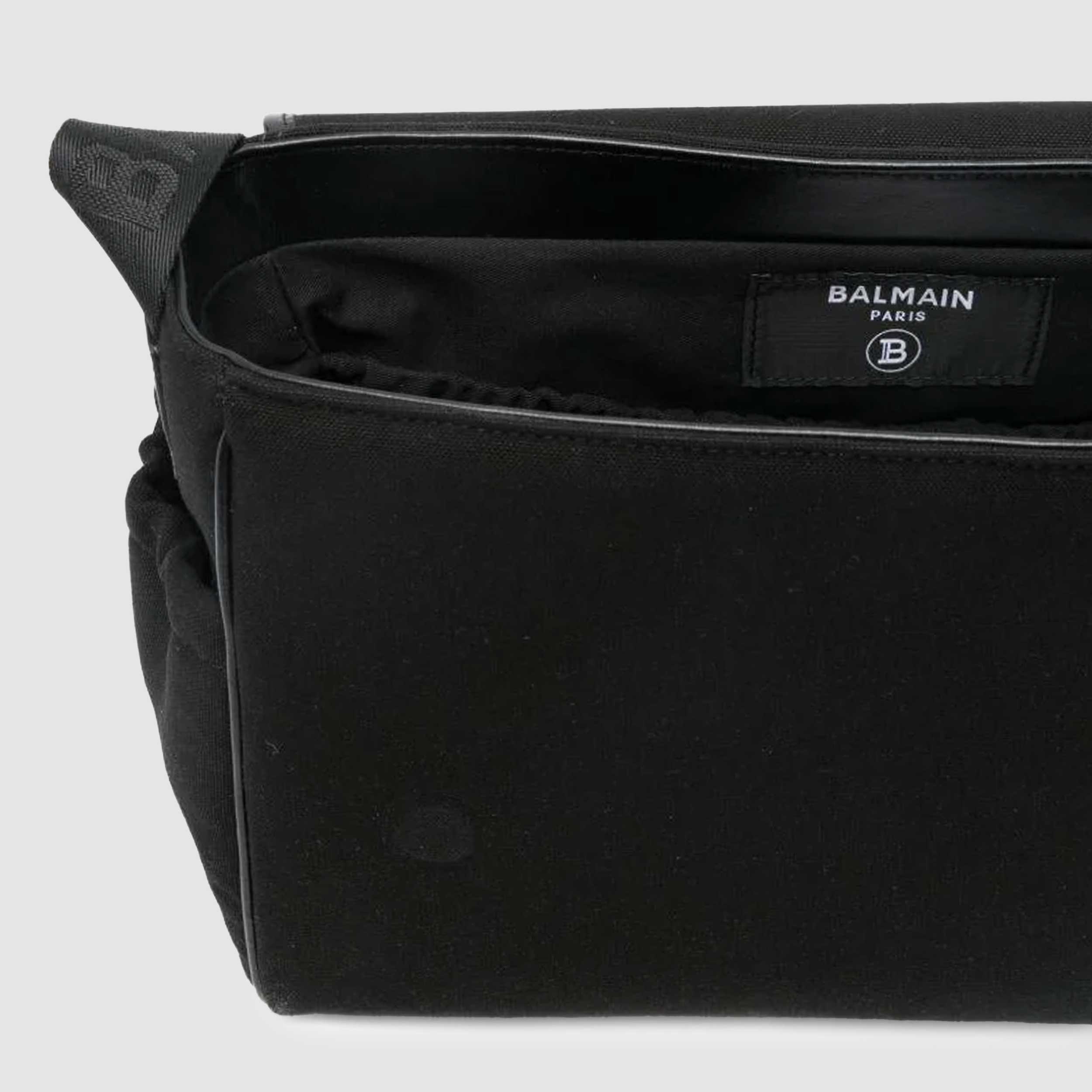 Borsa Fasciatoio Nera per Neonati Firmata BALMAIN