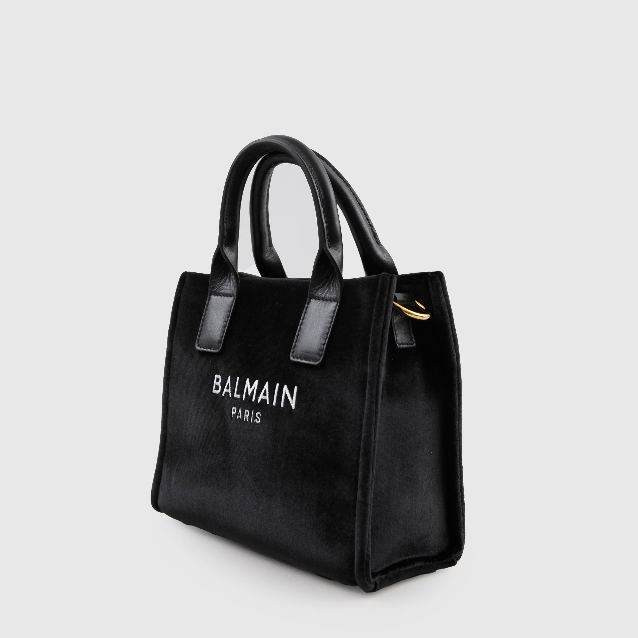 Black Velvet Bag for Girl By BALMAIN