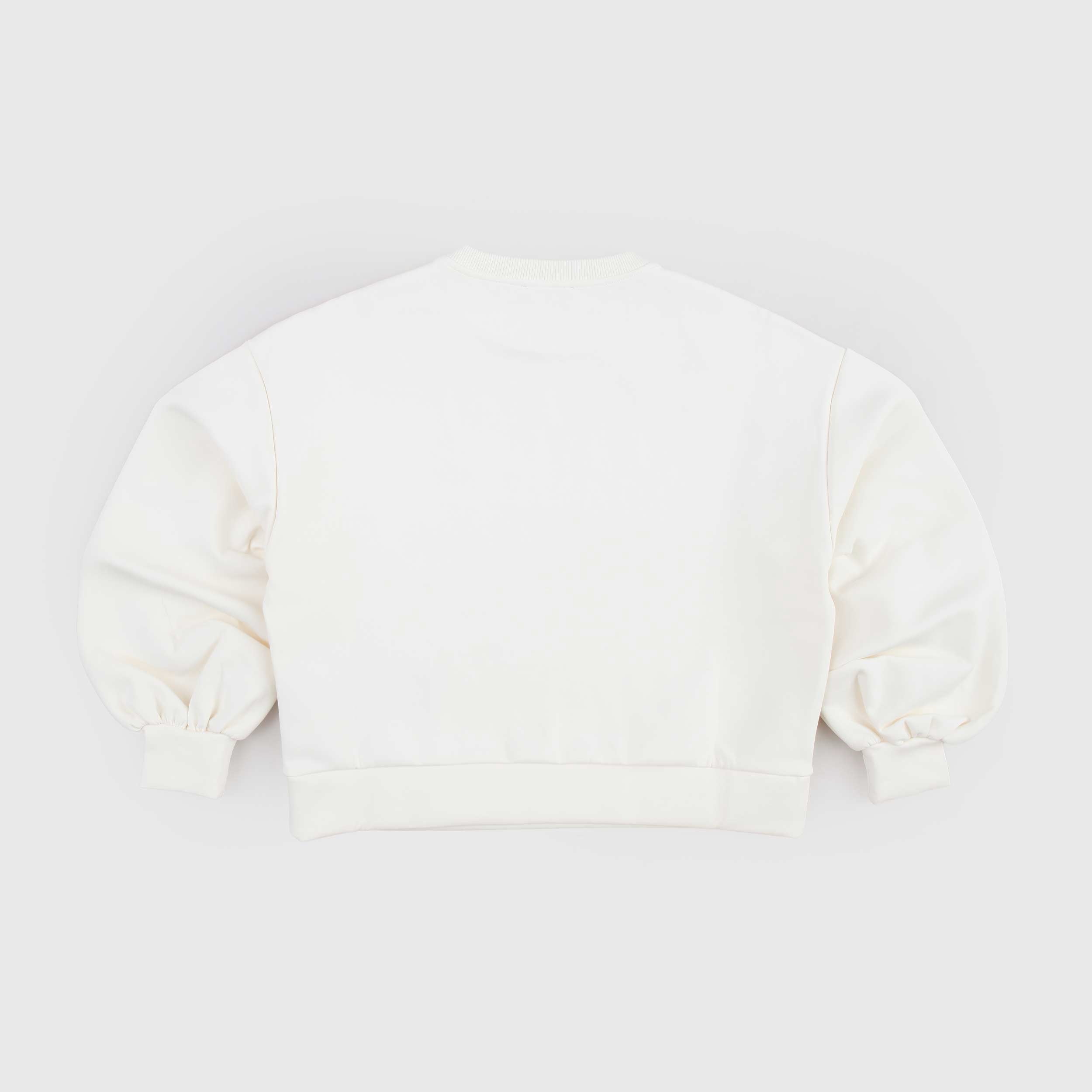 Jersey Choker Milk Sweatshirt for Girl By BALMAIN
