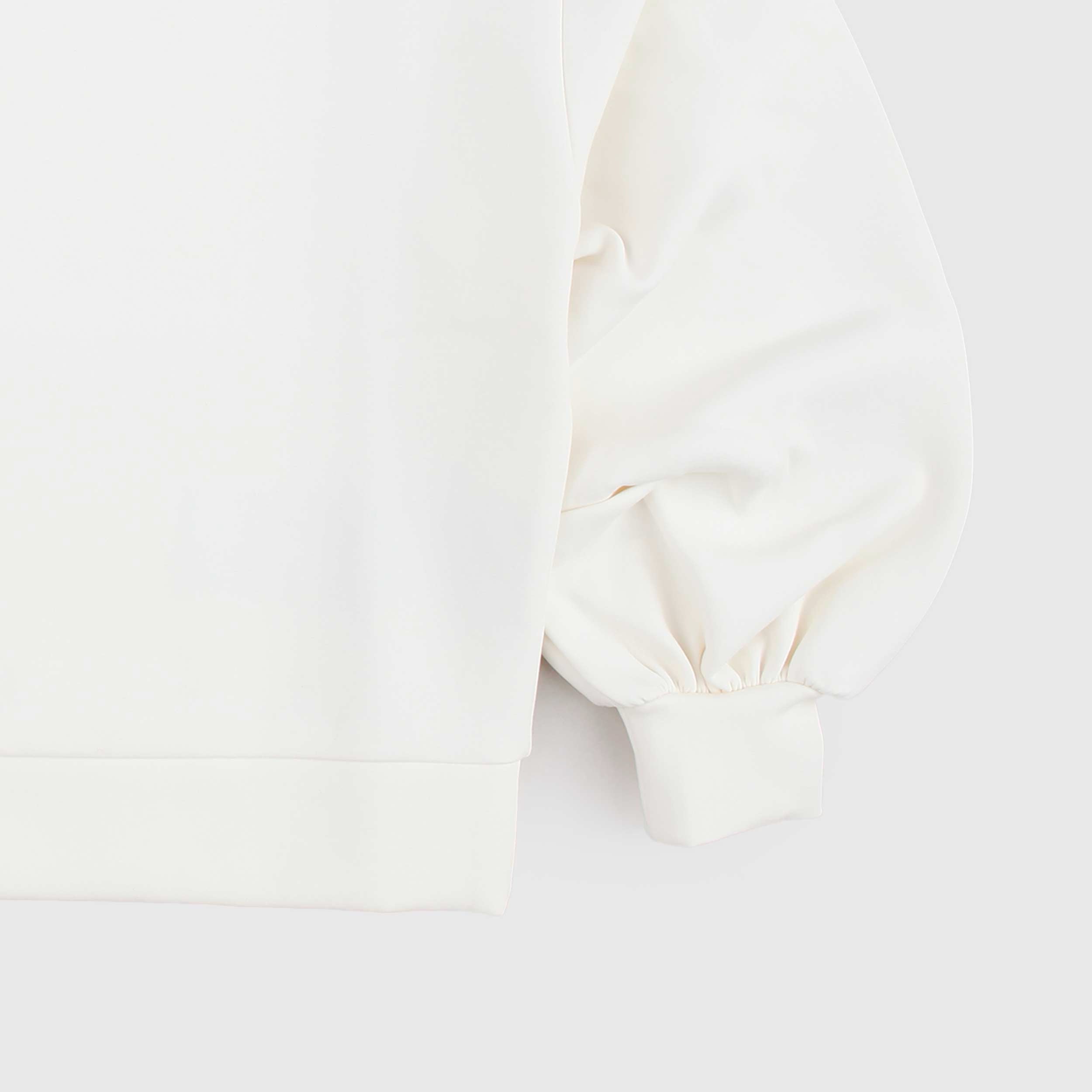 Jersey Choker Milk Sweatshirt for Girl By BALMAIN