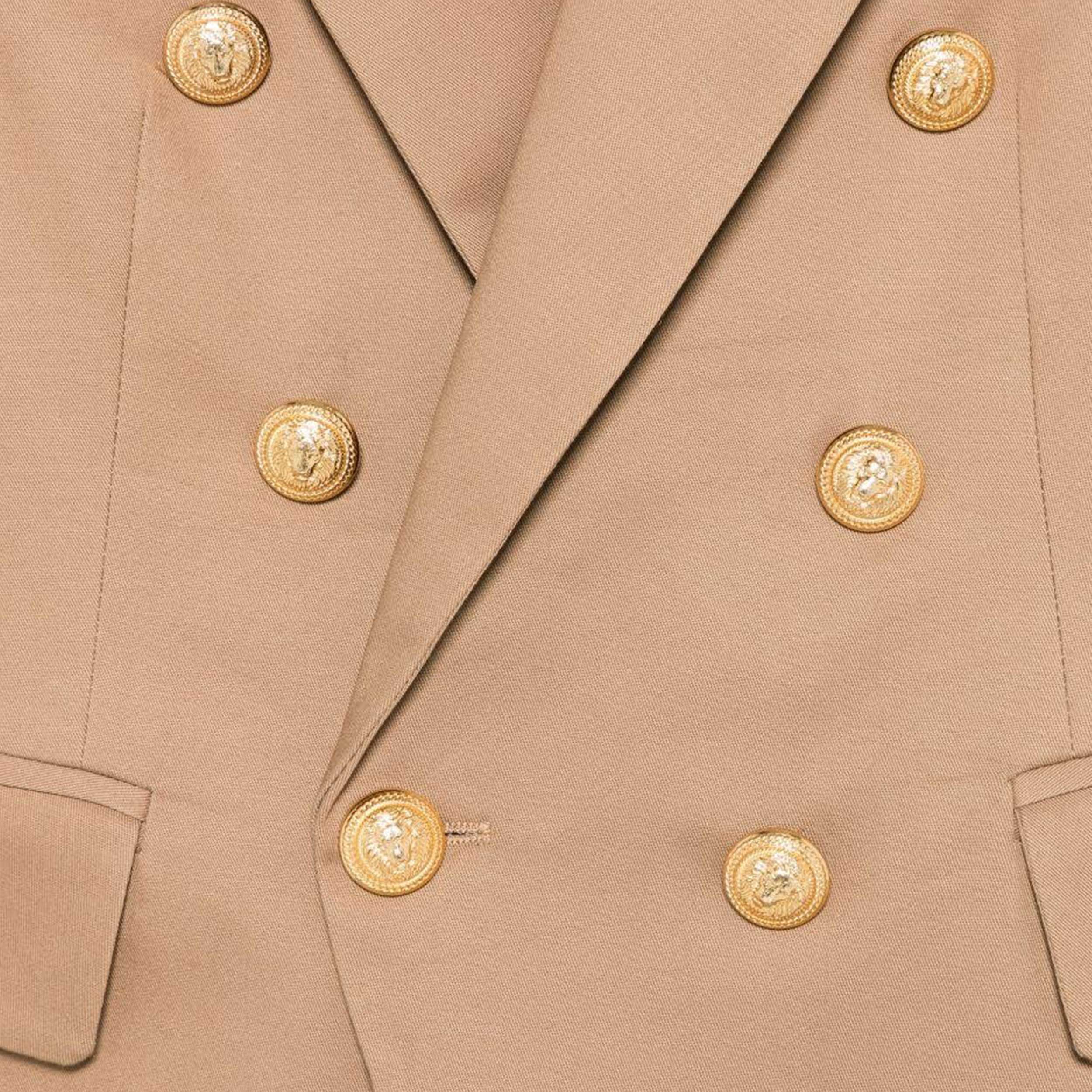 Giacca Color Bronzo con Bottoni Oro Firmata BALMAIN