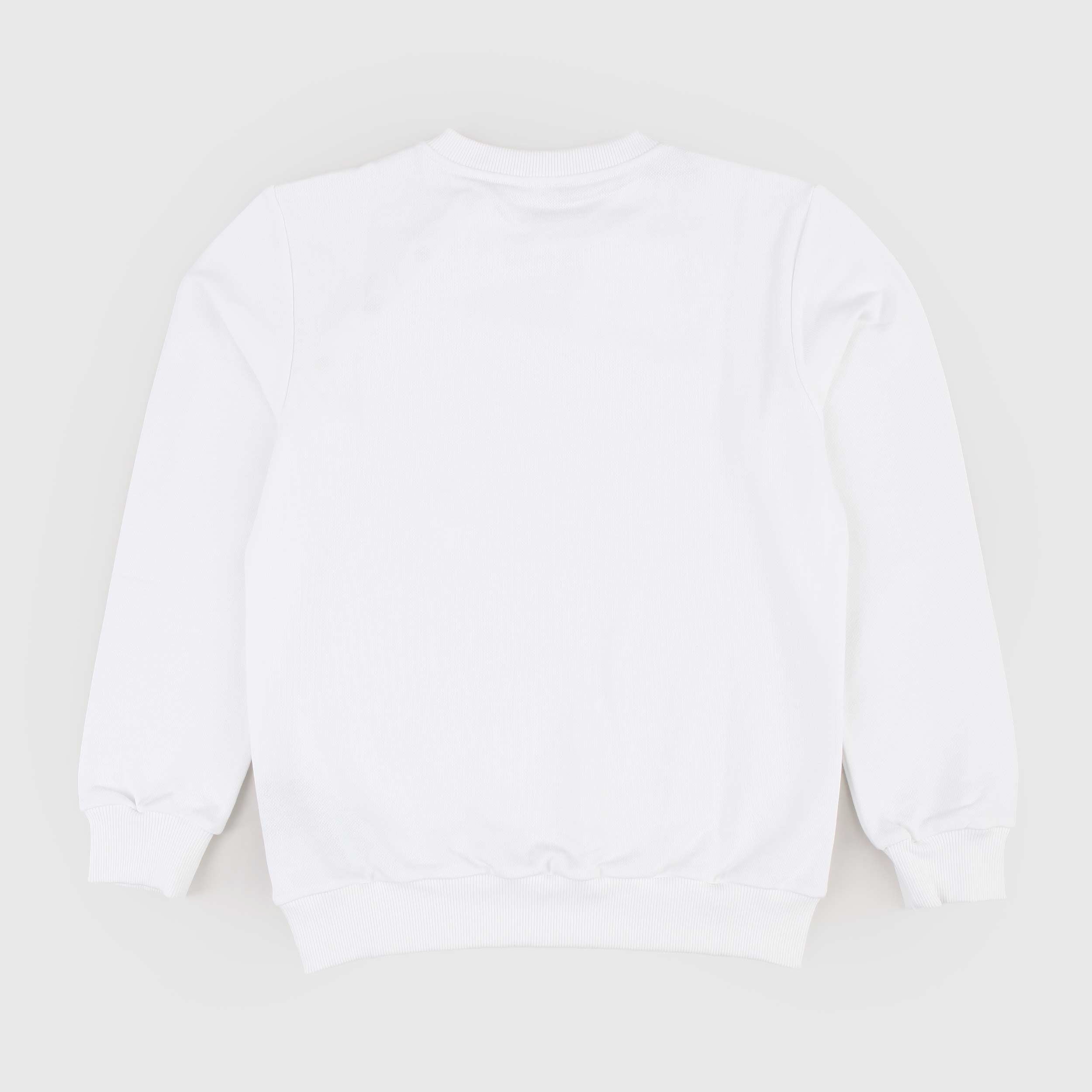 Felpa Bianca con Logo Beige Firmata BALMAIN