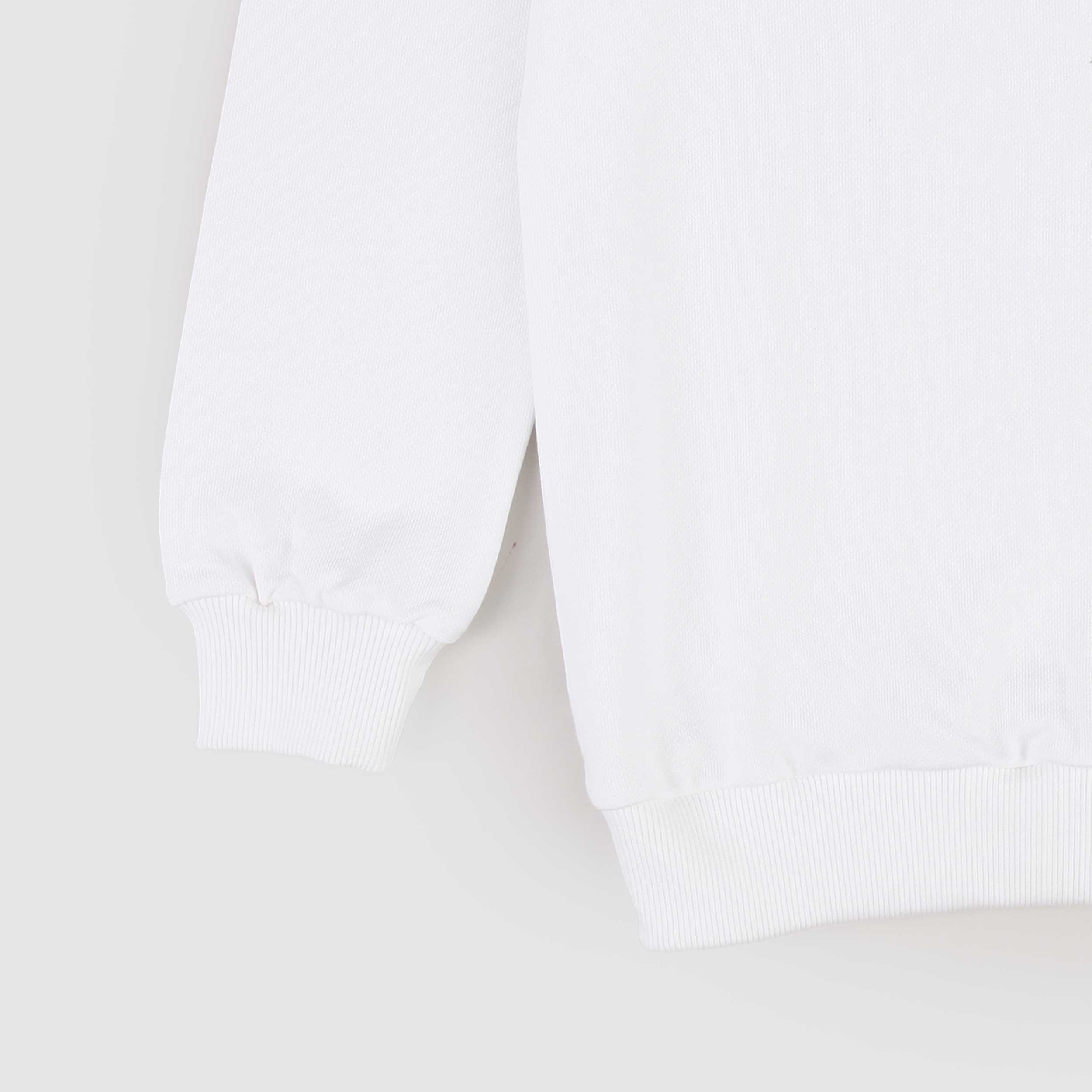 Felpa Bianca con Logo Beige Firmata BALMAIN