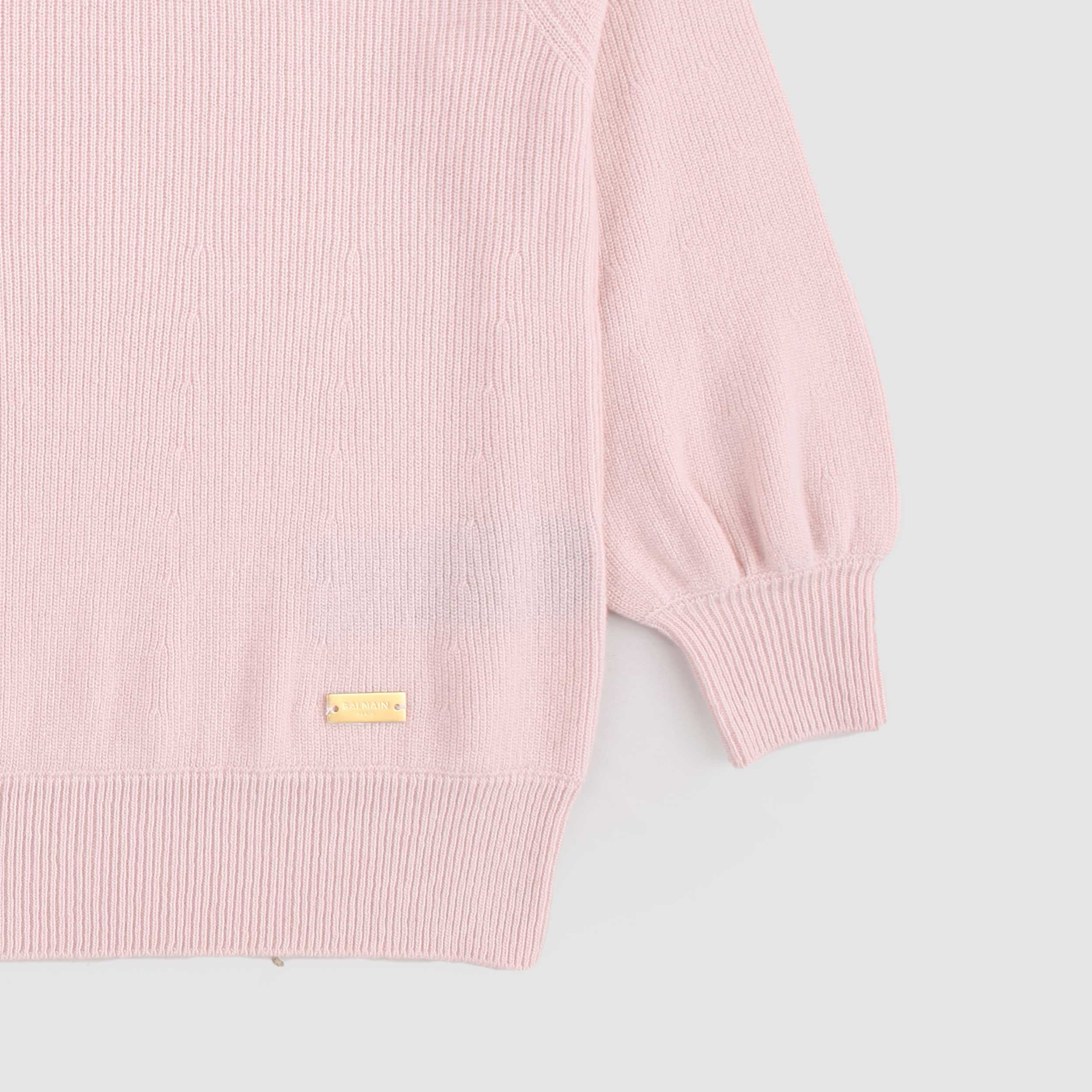 Pink Cub Scout T-Shirt in Virgin Wool By BALMAIN