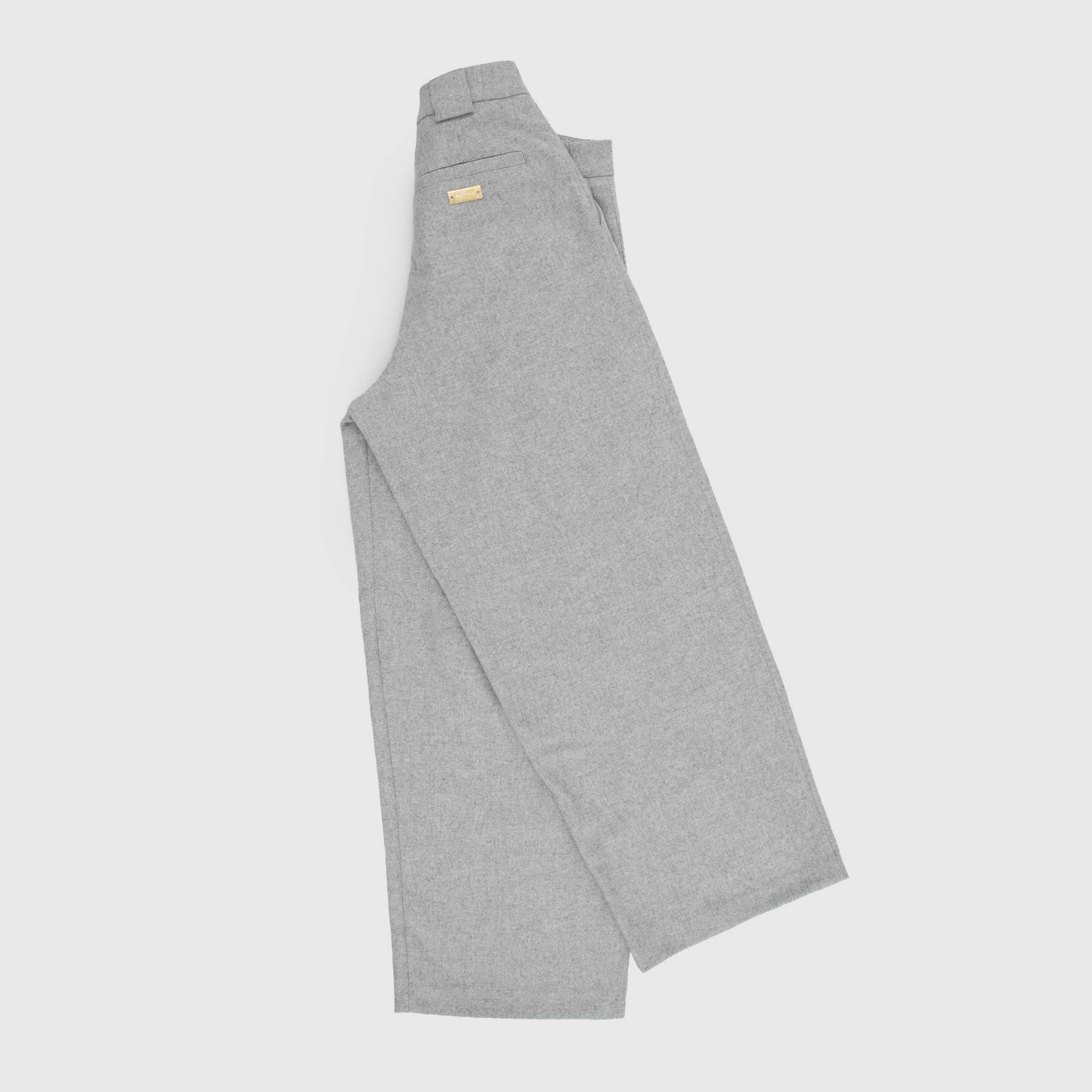 Pantalone Grigio con Targhetta Oro By BALMAIN