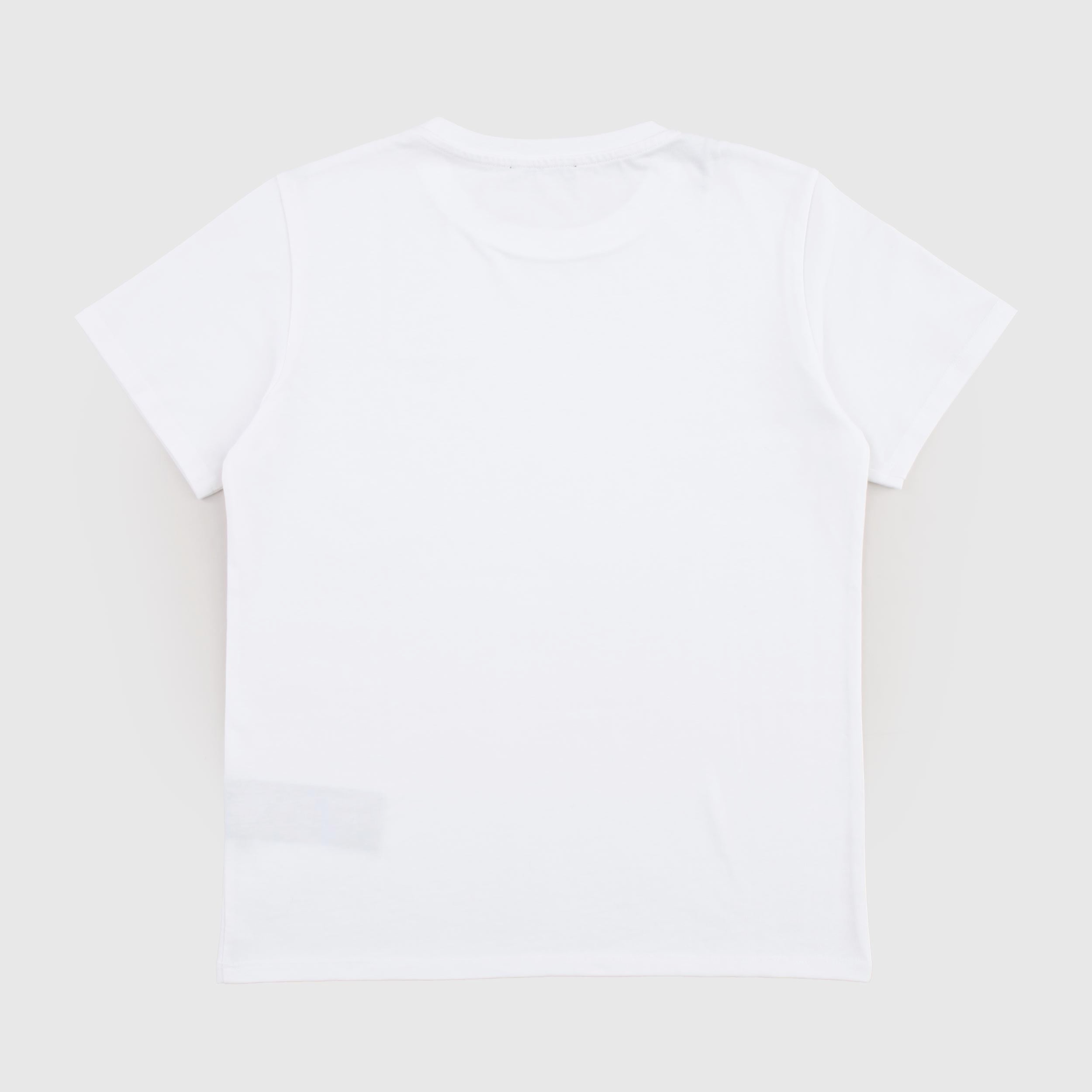 White T-shirt with Black Writing on the Side Signed BALMAIN