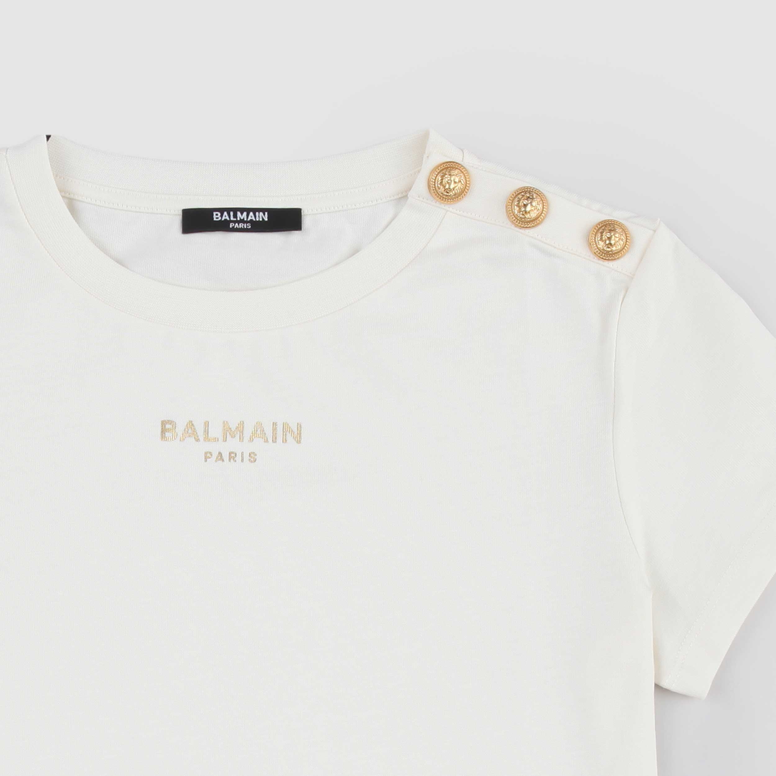BALMAIN Milk Button T-Shirt