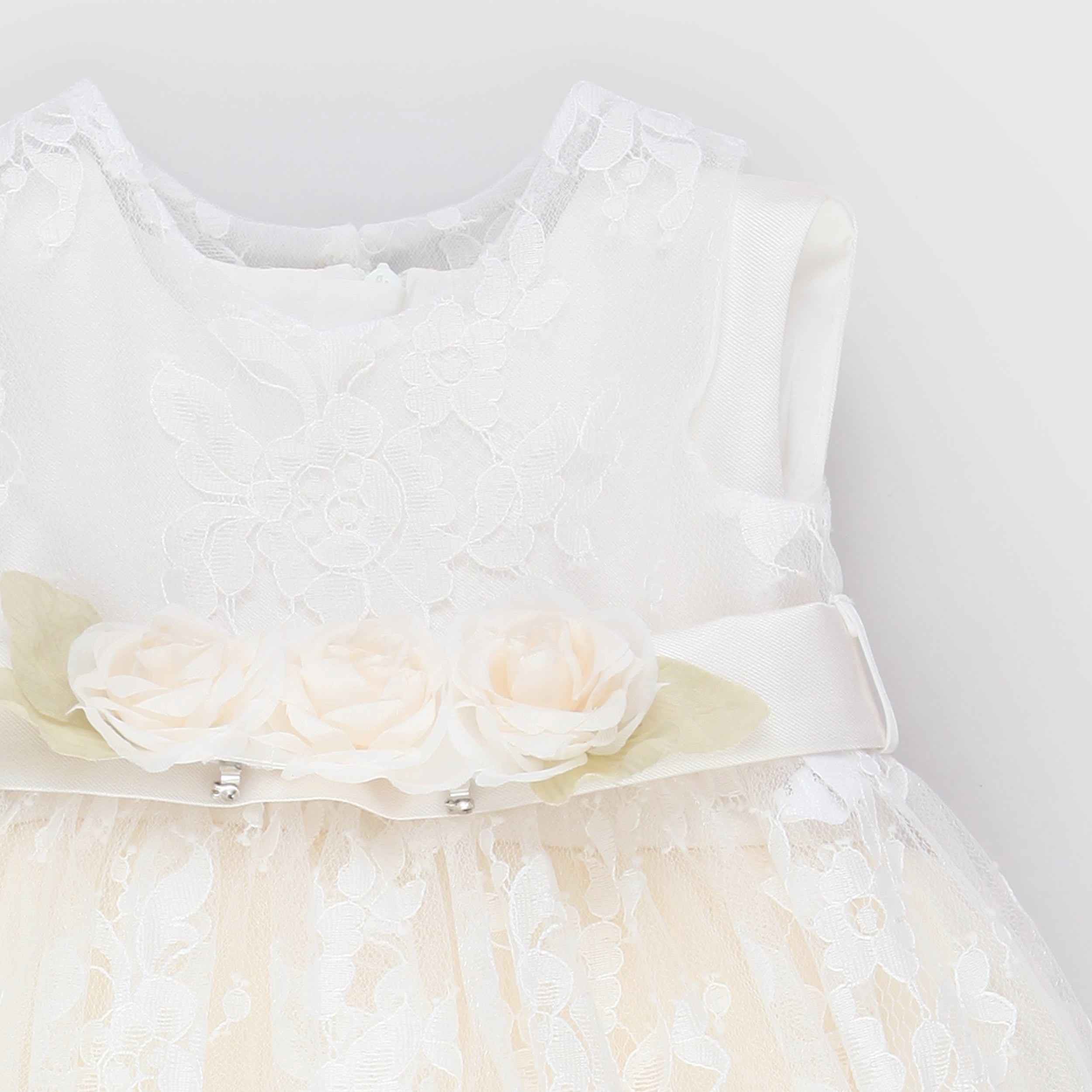 Ecru Dress Lined with Lace by BELLA BRILLY