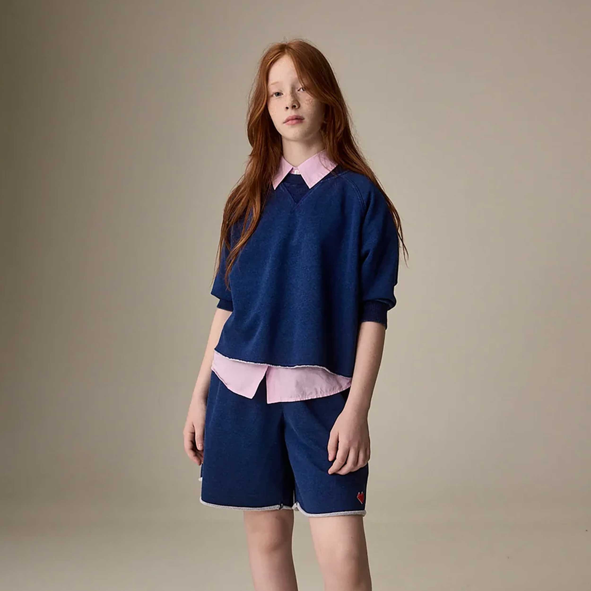 Blue Bermuda Shorts in Fleece by BELLEROSE