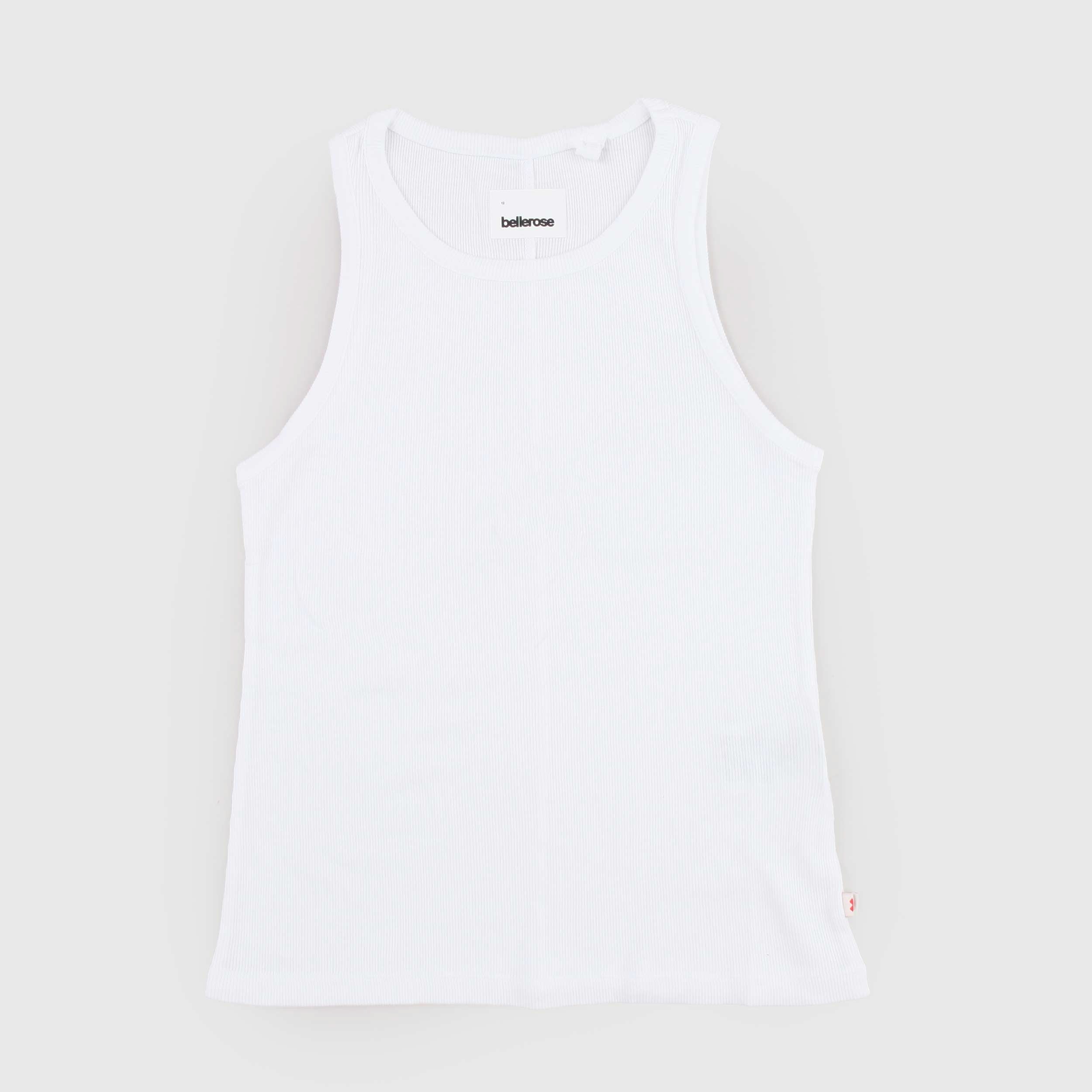 Canottiera Bianca Girocollo Firmata BELLEROSE