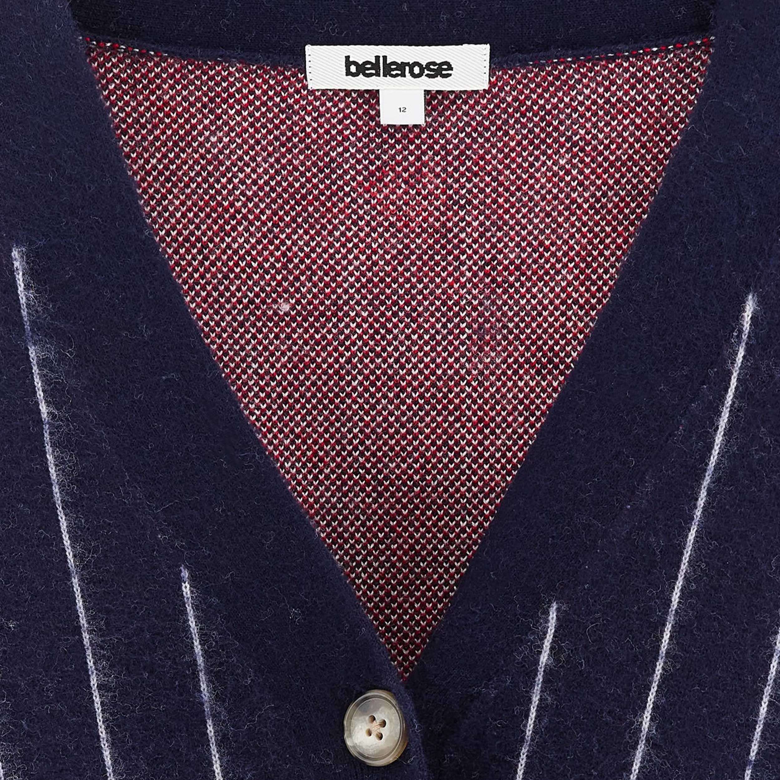 Striped V-Neck Cardigan for Girl by BELLEROSE