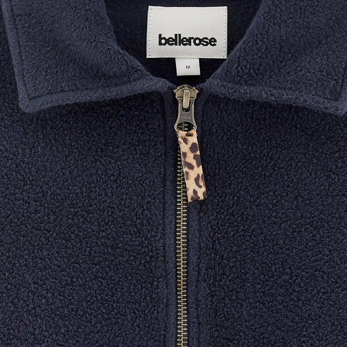 Felpa Modello Polo Blu Navy con Zip per Ragazza by BELLEROSE