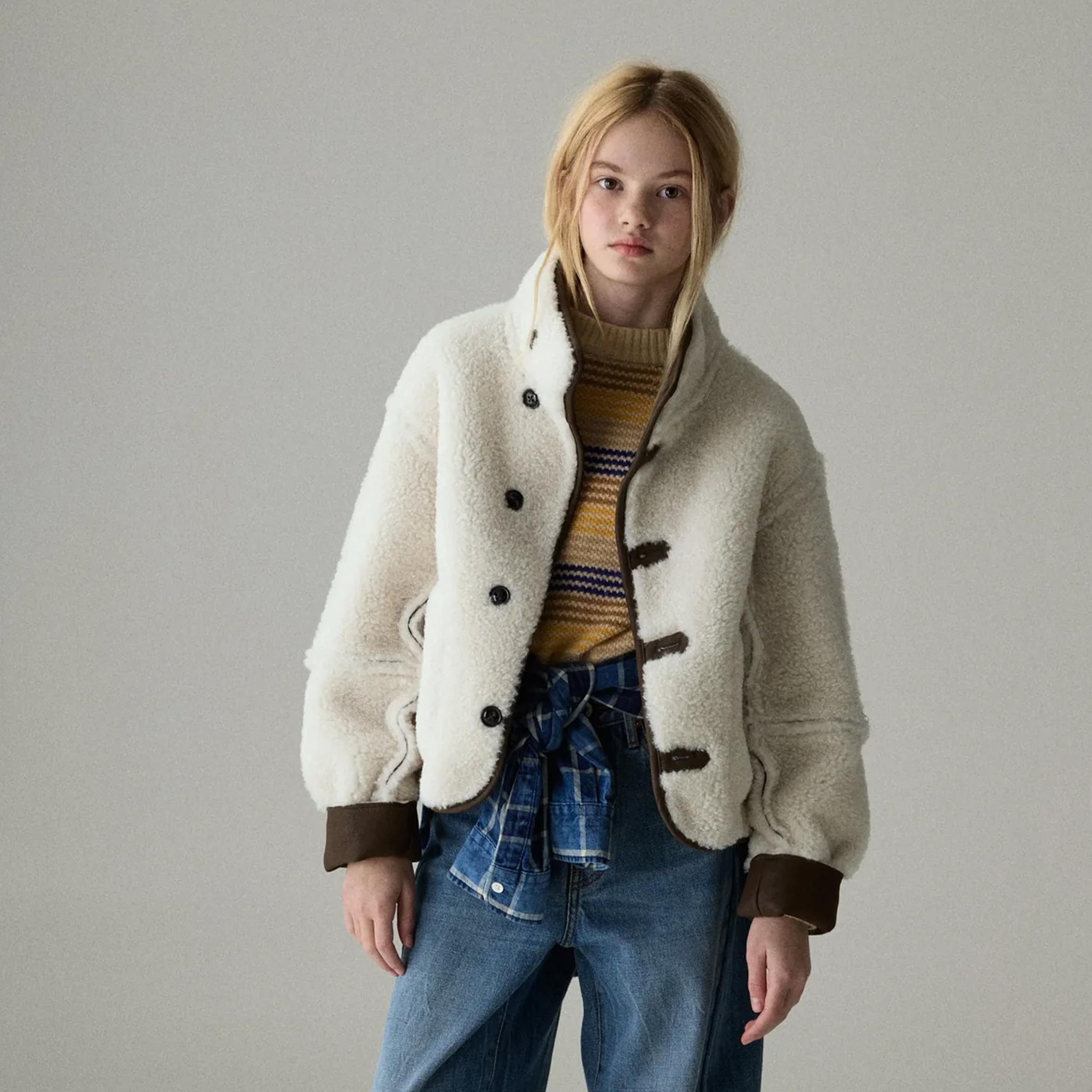 Giacca Reversibile Marrone e Beige per Ragazza by BELLEROSE
