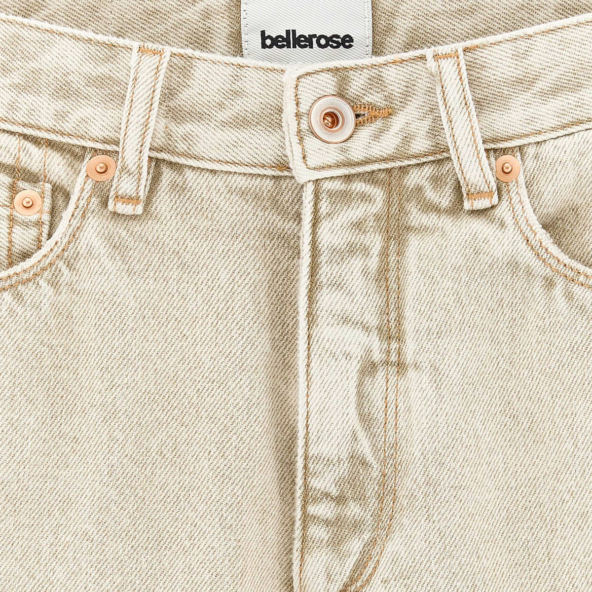 Beige Wide Leg Jeans with Drawstring by BELLEROSE