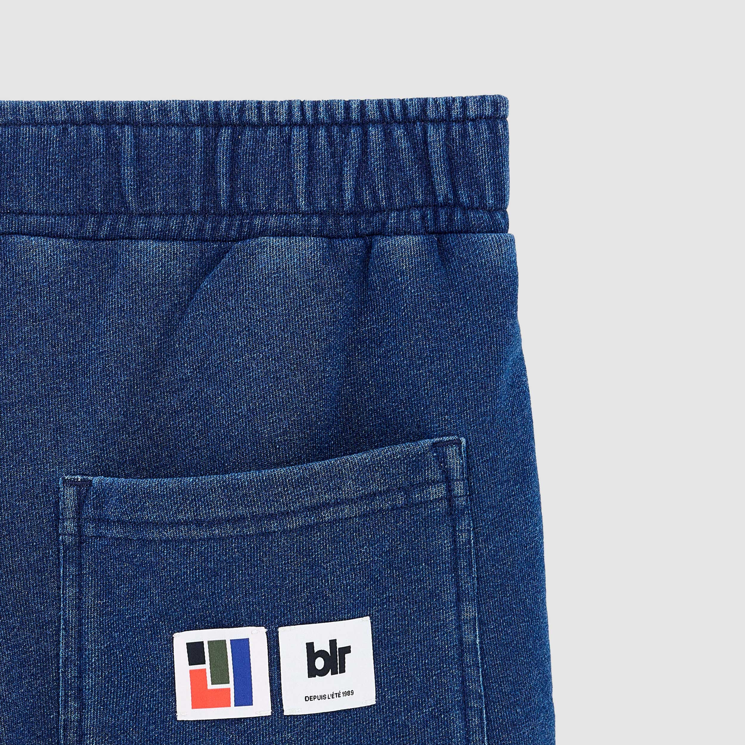 Bermuda in Felpa Blu con Logo Firmato BELLEROSE