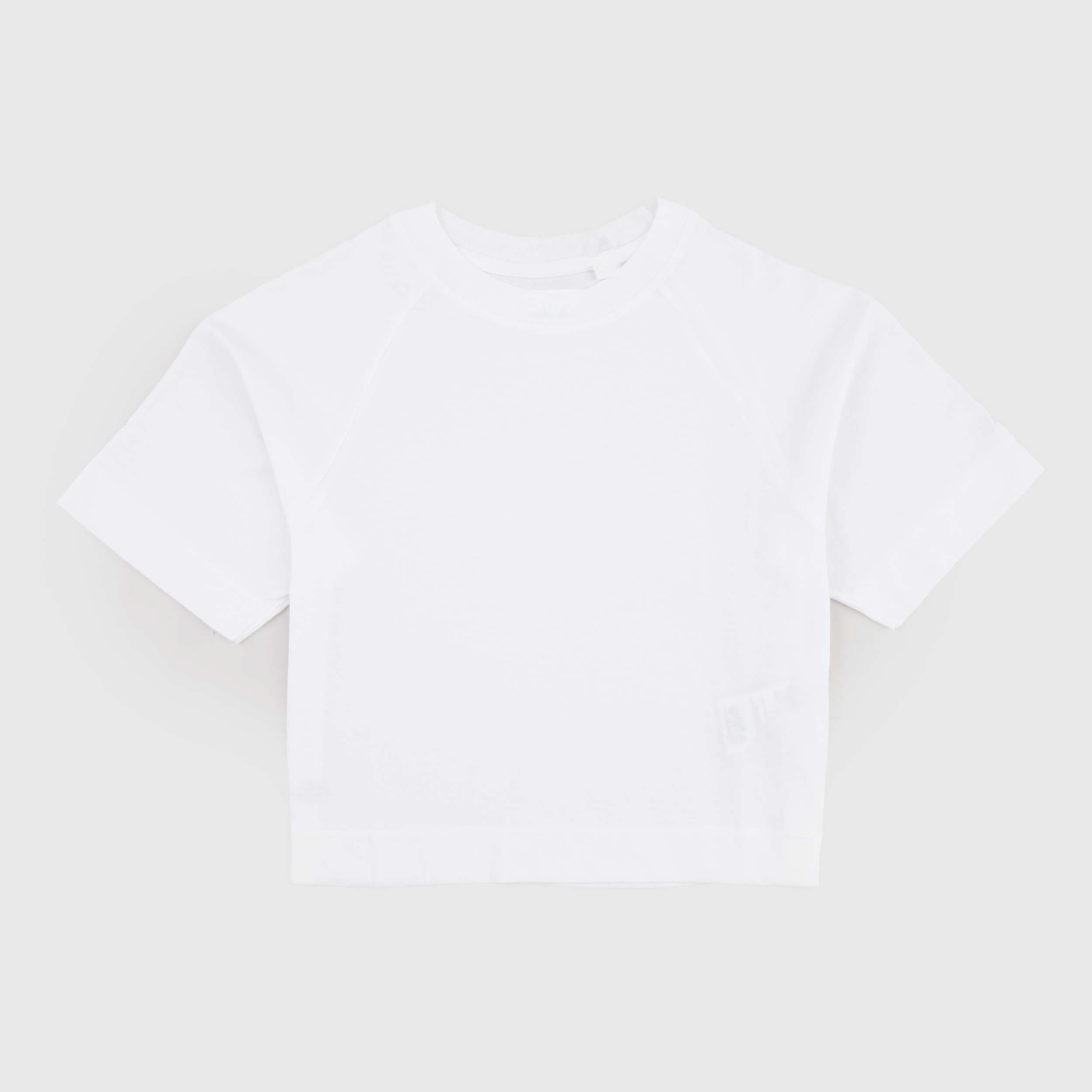 T-shirt Bianca con Girocollo a Coste Firmata BELLEROSE