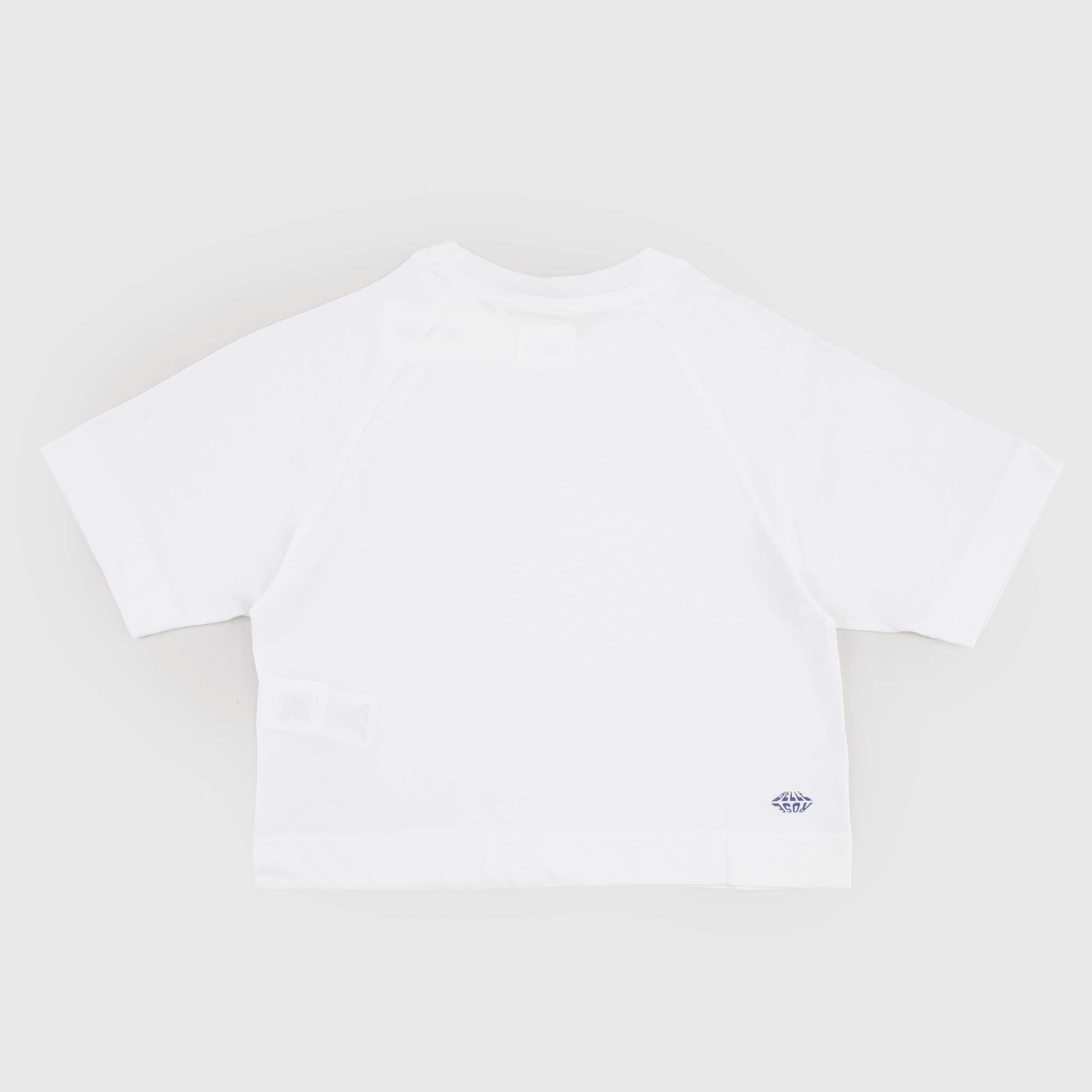 T-shirt Bianca con Girocollo a Coste Firmata BELLEROSE