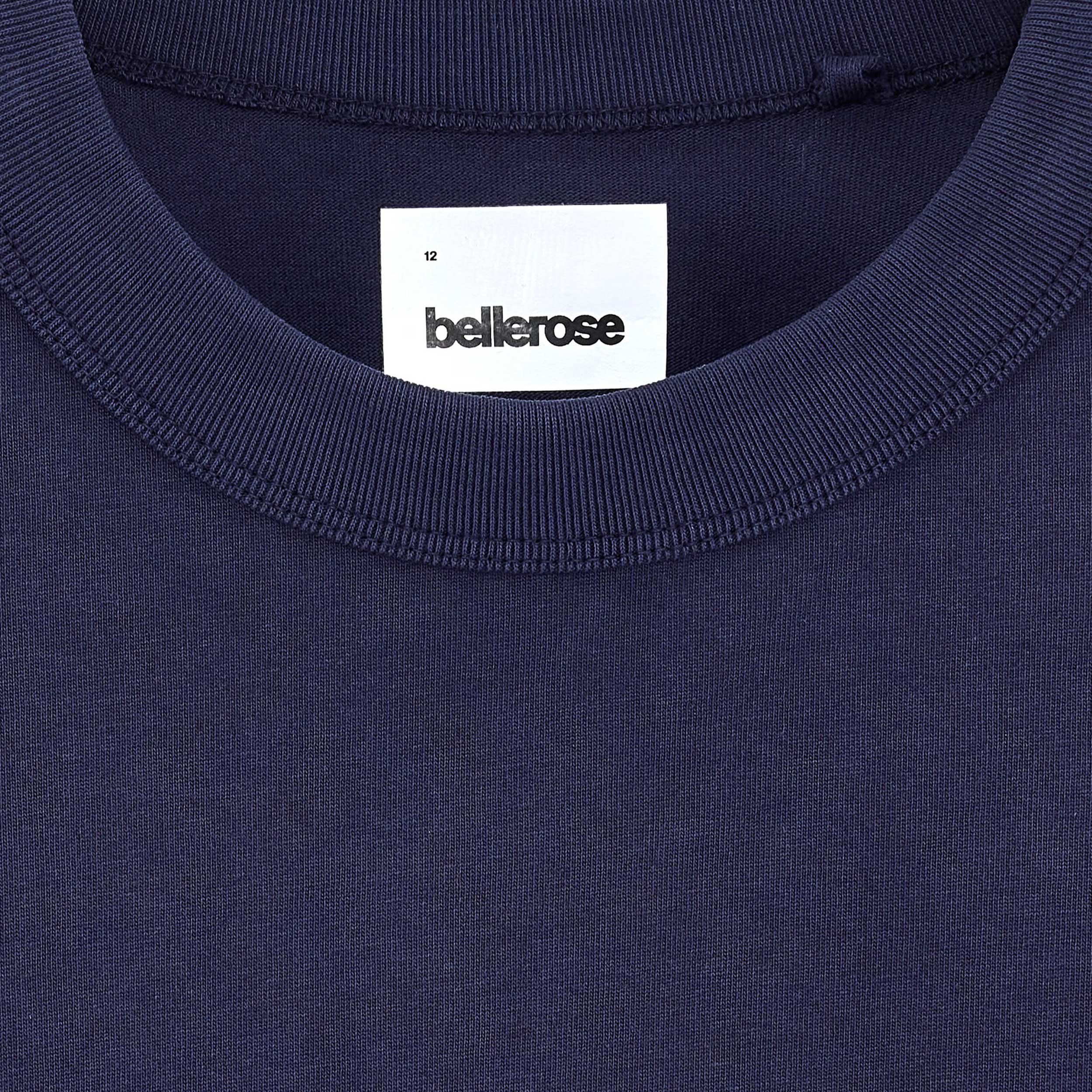 T-shirt Blu Applicazione in Filo Argento Firmata BELLEROSE