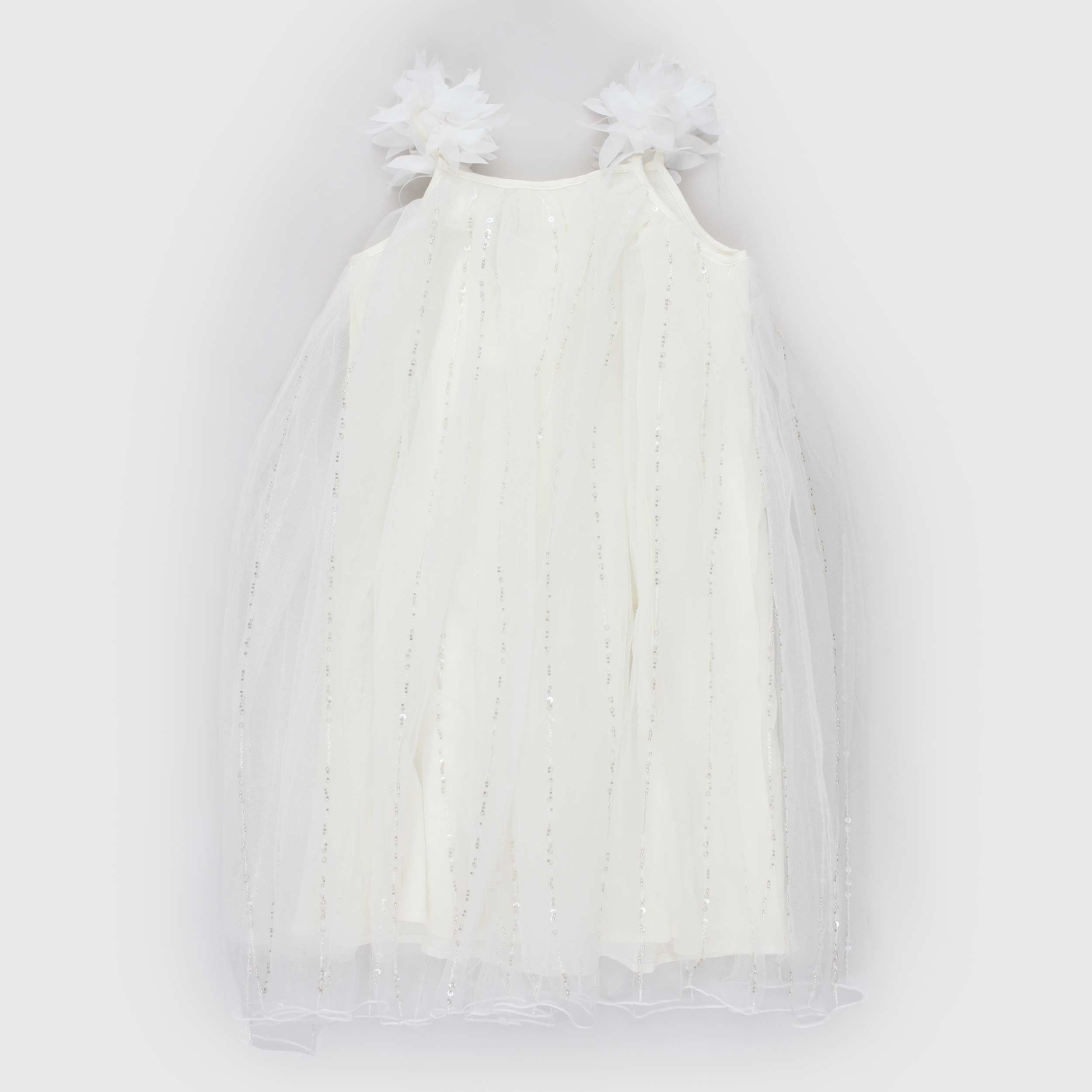 Abito Bianco con Petali Firmato BILLIEBLUSH